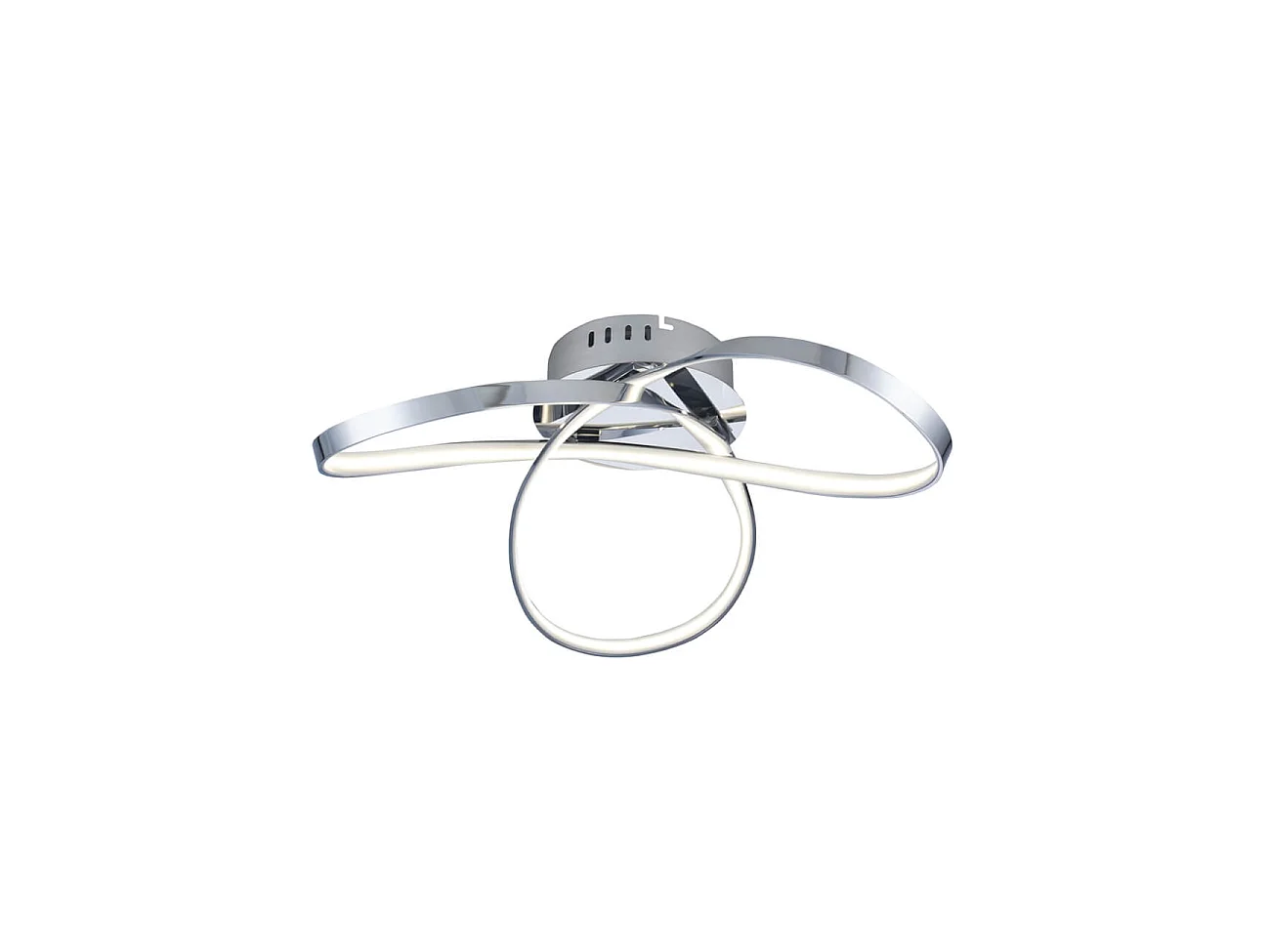 Plafonnier LED design 3 boucles chromé - Acht