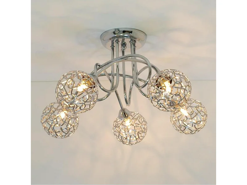 Plafonnier design 5 boules Aphyse