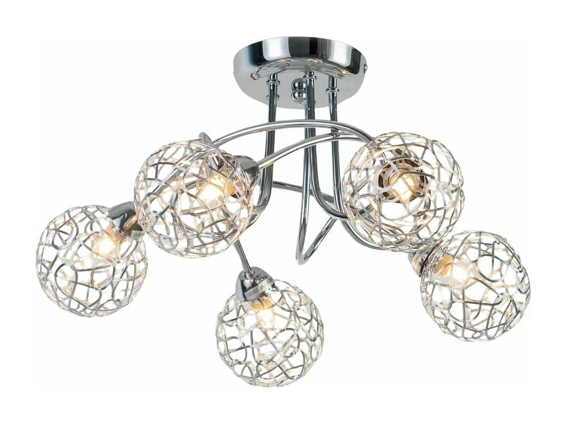 Plafonnier design 5 boules Aphyse