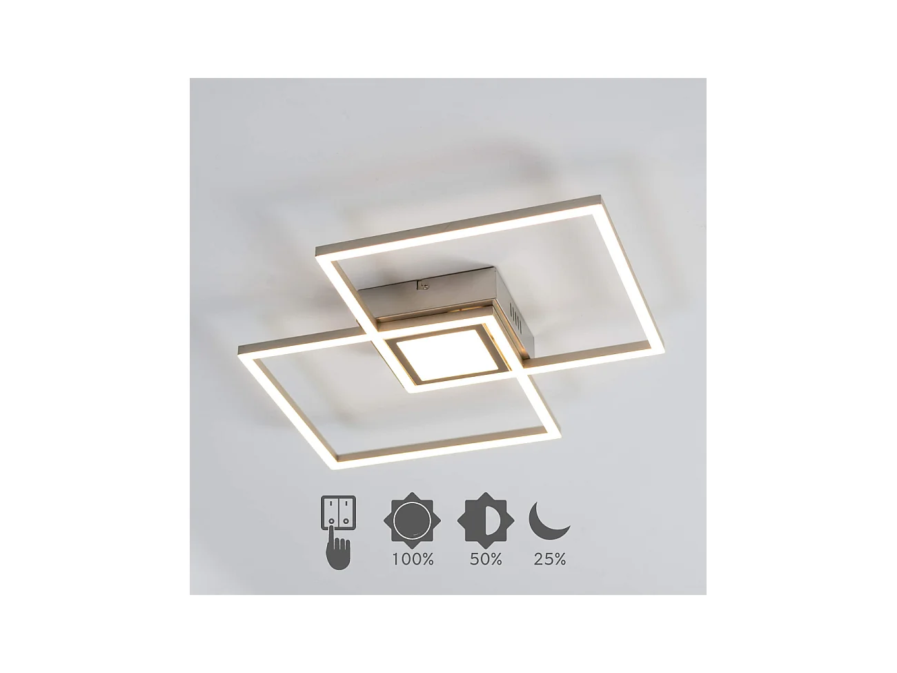Plafonnier LED Dimmable design double rectangle - Eliza