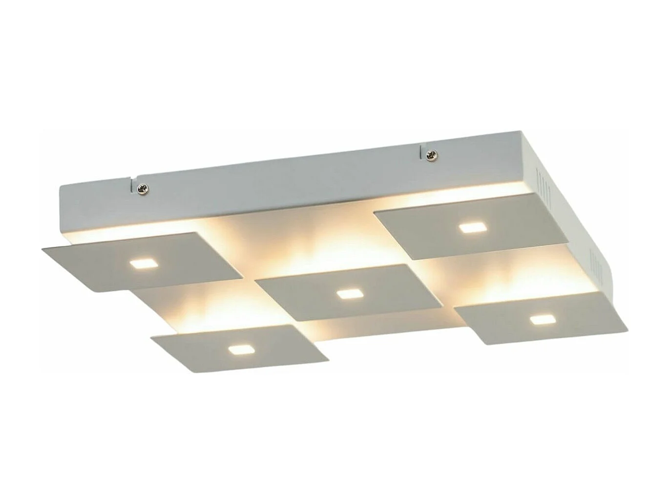 Plafonnier LED blanc carre L34 cm - Nova