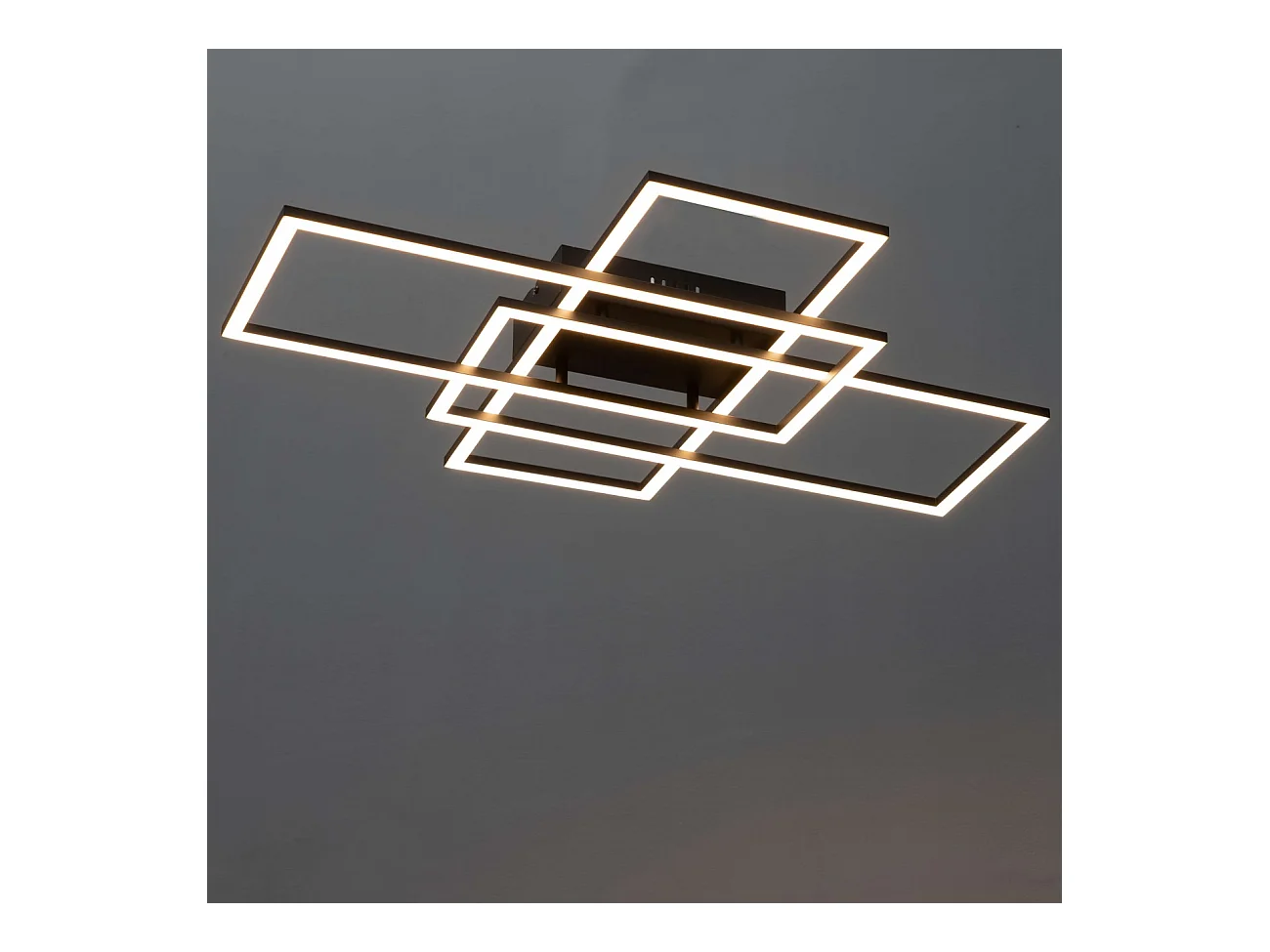 Plafonnier ou applique LED dimmable futuriste triple rectangle - Eli