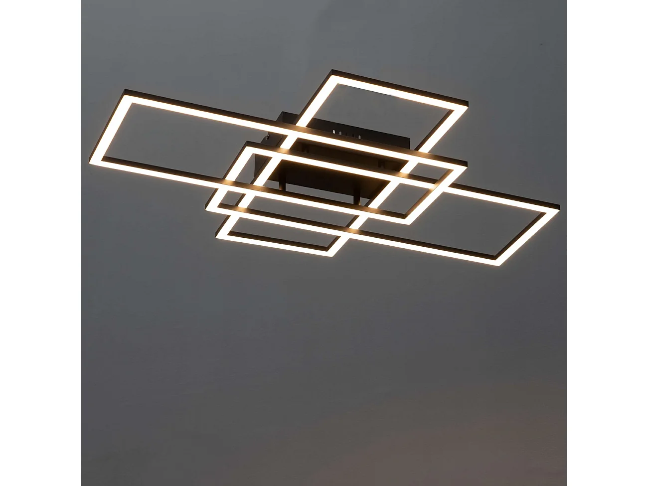 Plafonnier ou applique LED dimmable futuriste triple rectangle - Eli
