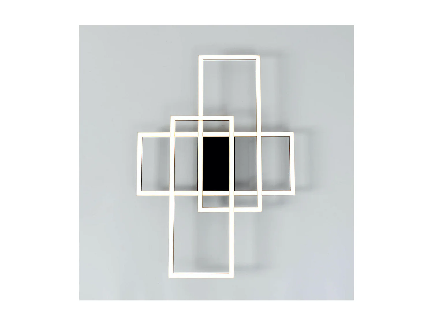 Plafonnier ou applique LED dimmable futuriste triple rectangle - Eli