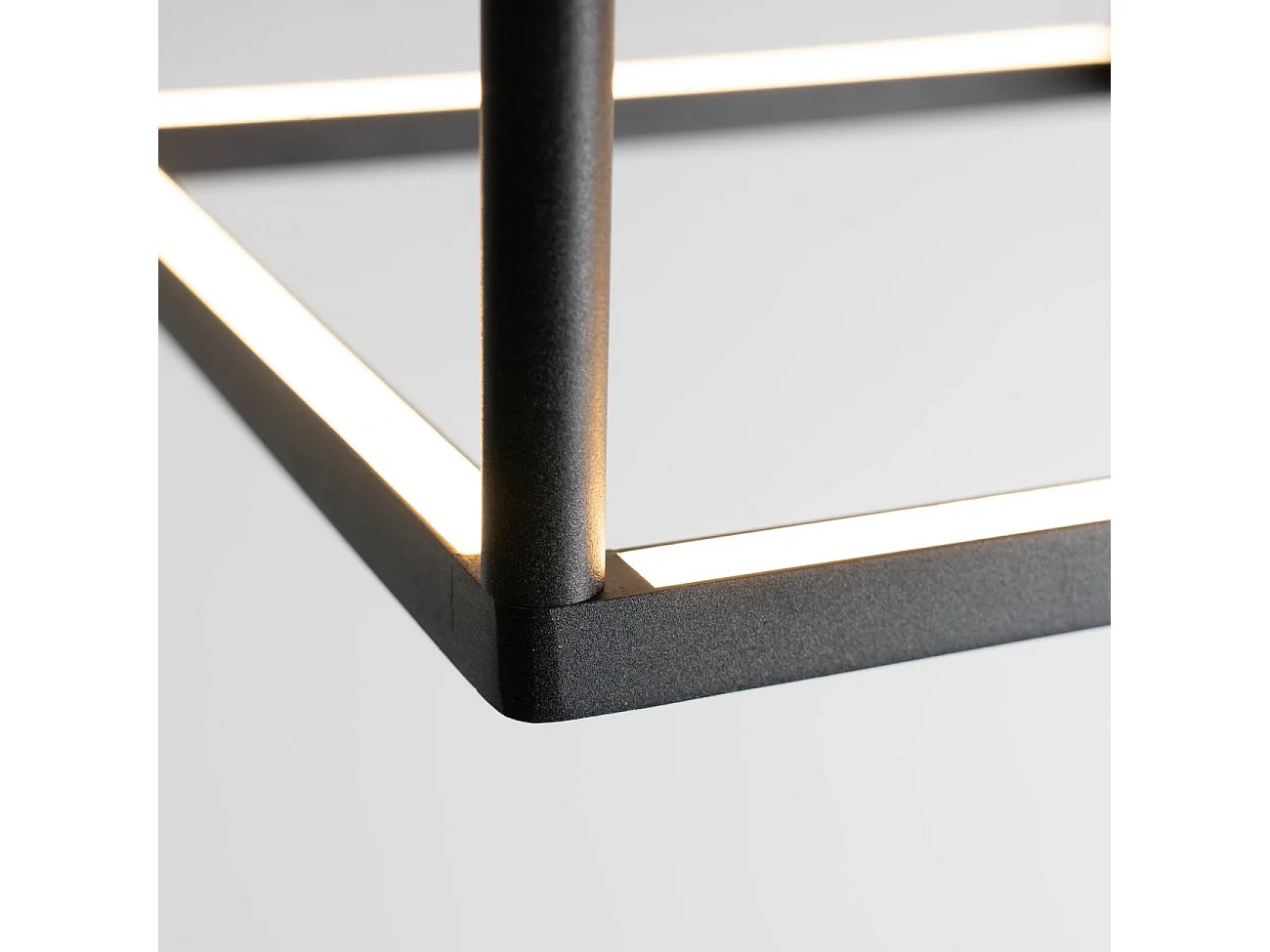 Plafonnier LED design rectangle noir - Stockholm