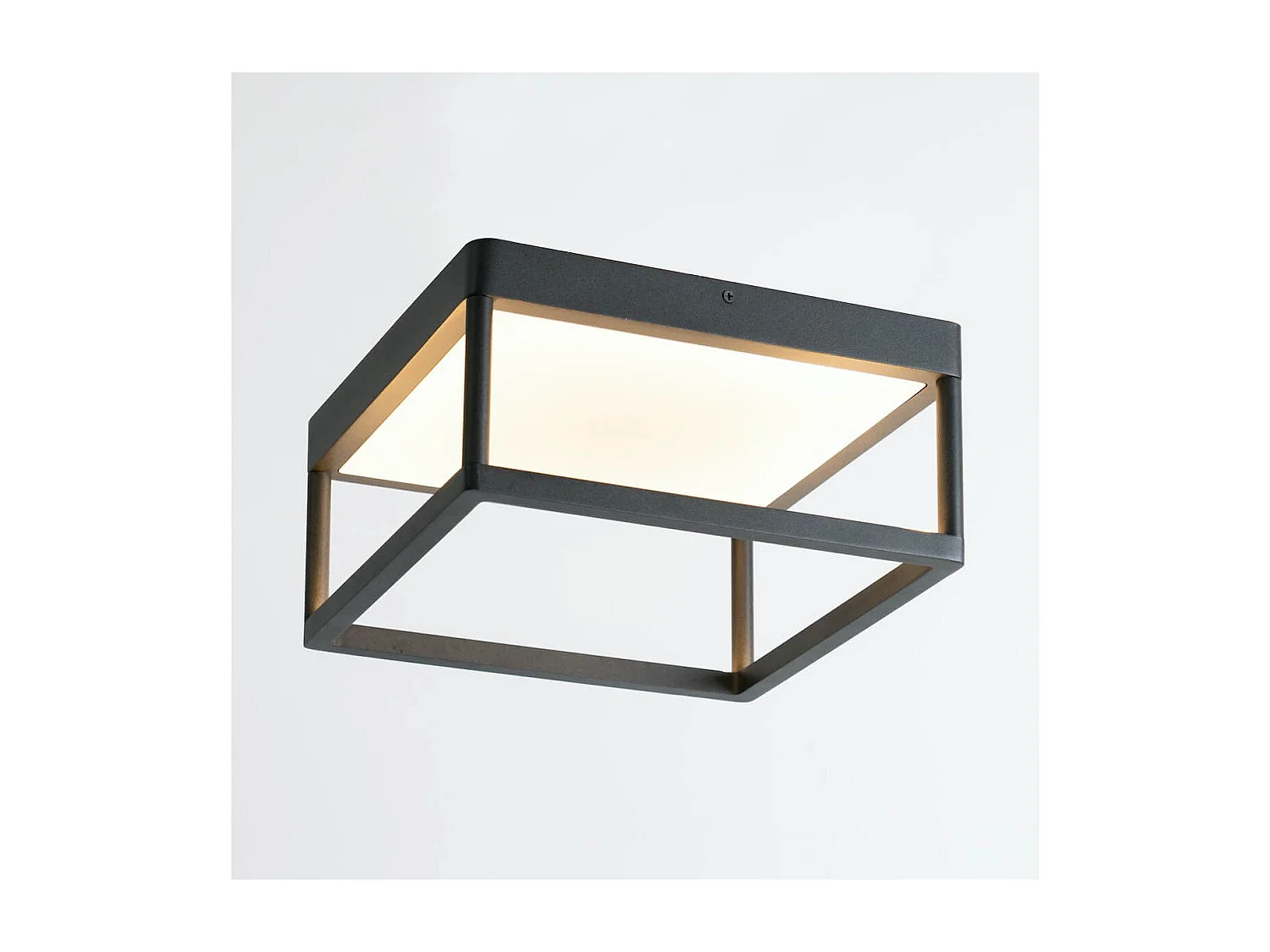 Plafonnier LED design rectangle noir - Stockholm