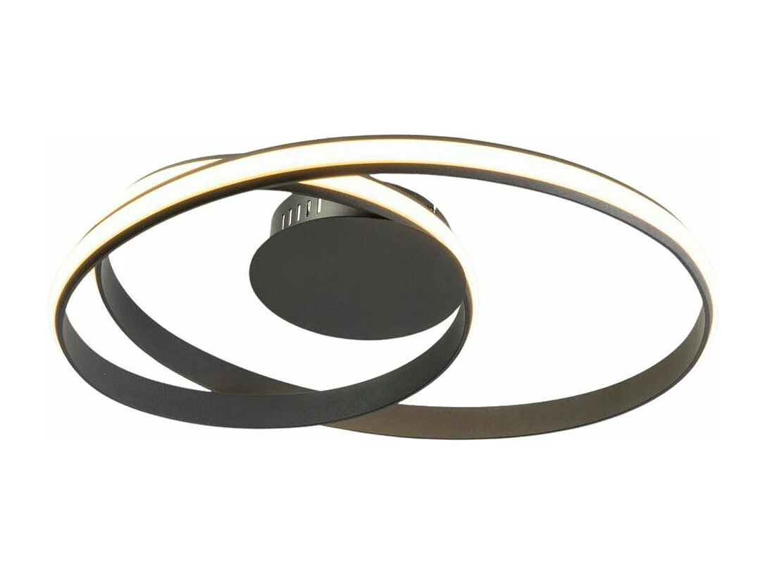 Plafonnier LED design double nœud noir - Keane