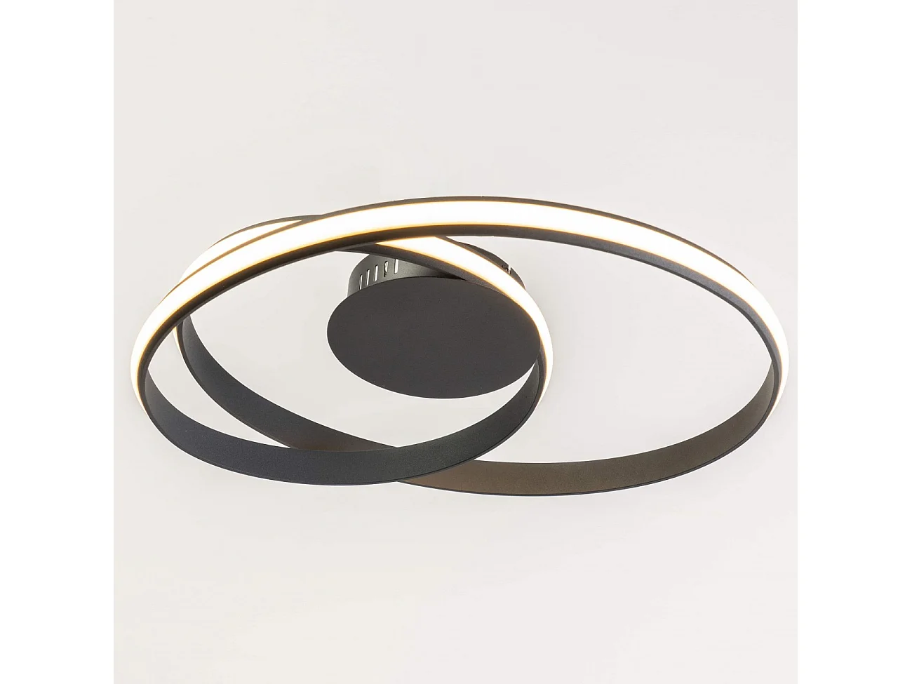 Plafonnier LED design double nœud noir - Keane