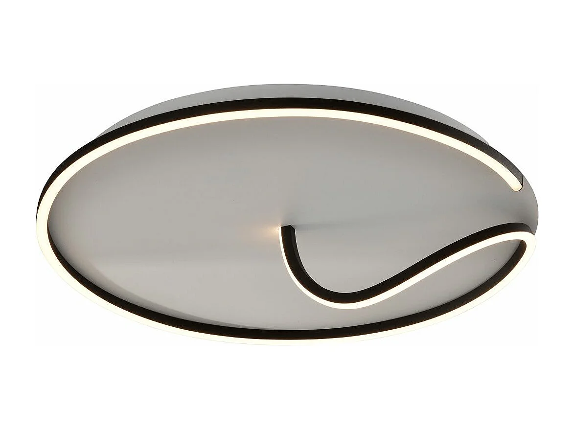 Plafonnier circulaire fin noir LED - Bowen