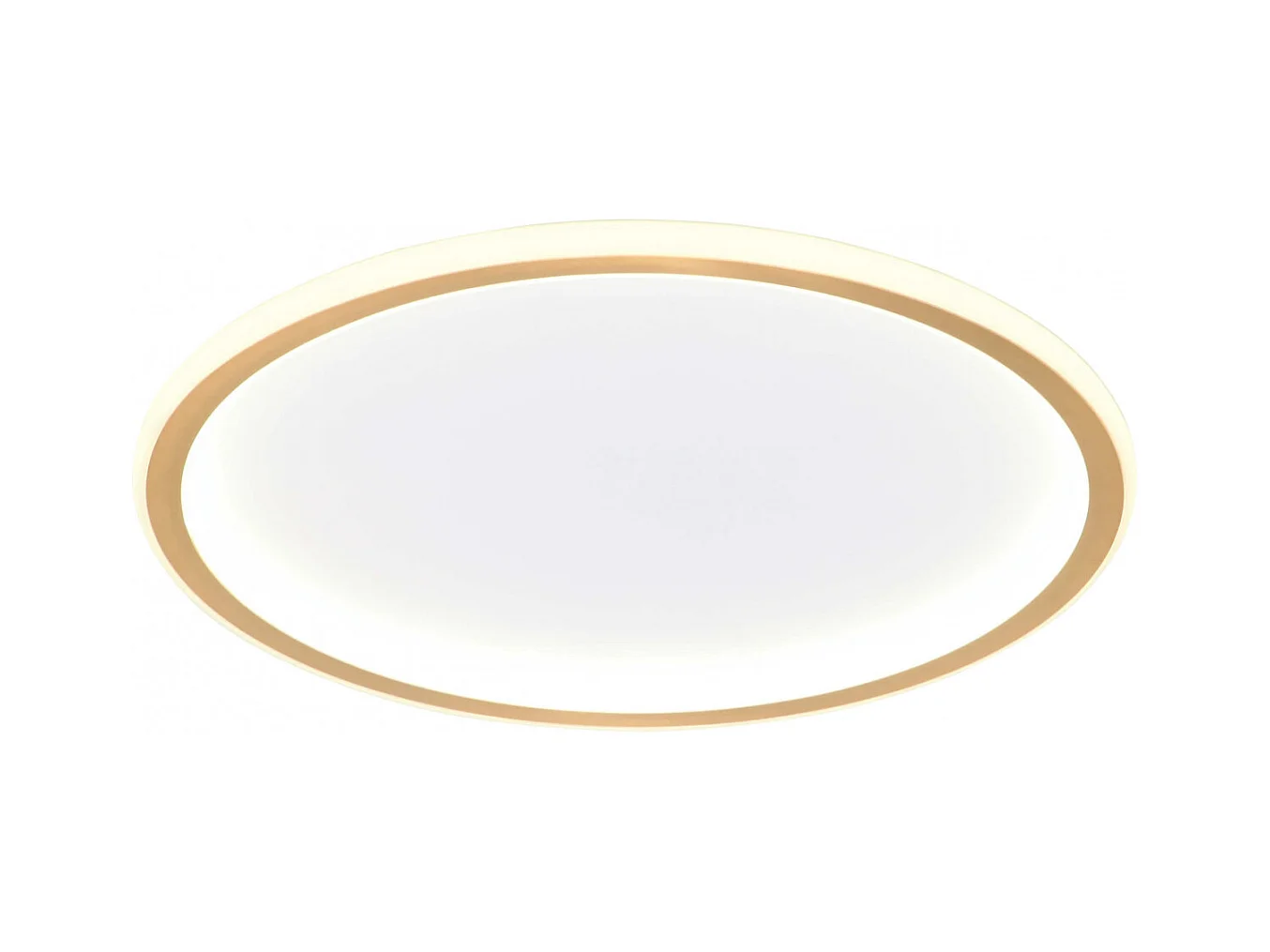 Plafonnier LED dimmable rond 60 cm cercle doré - Alessia