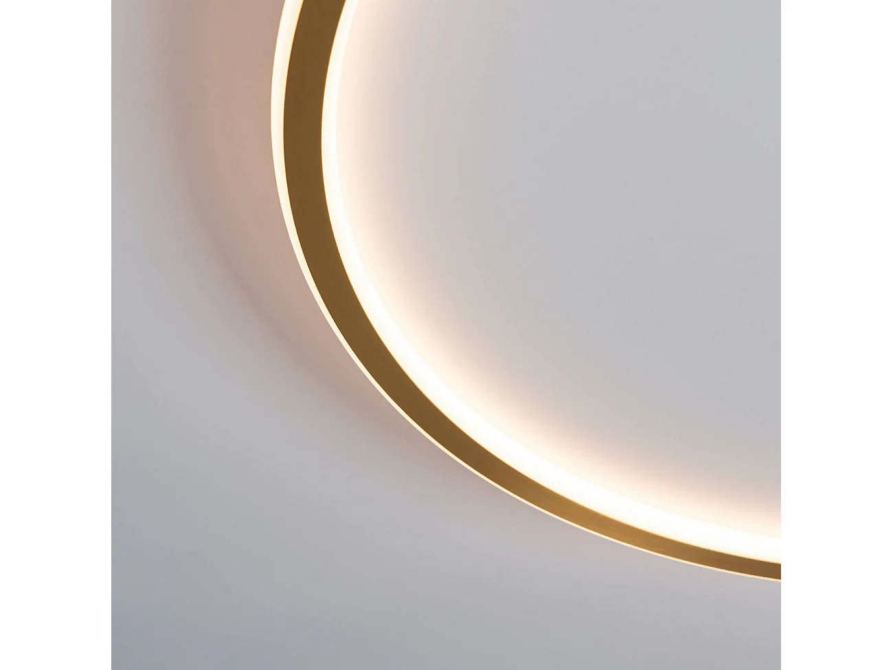 Plafonnier LED dimmable rond 60 cm cercle doré - Alessia