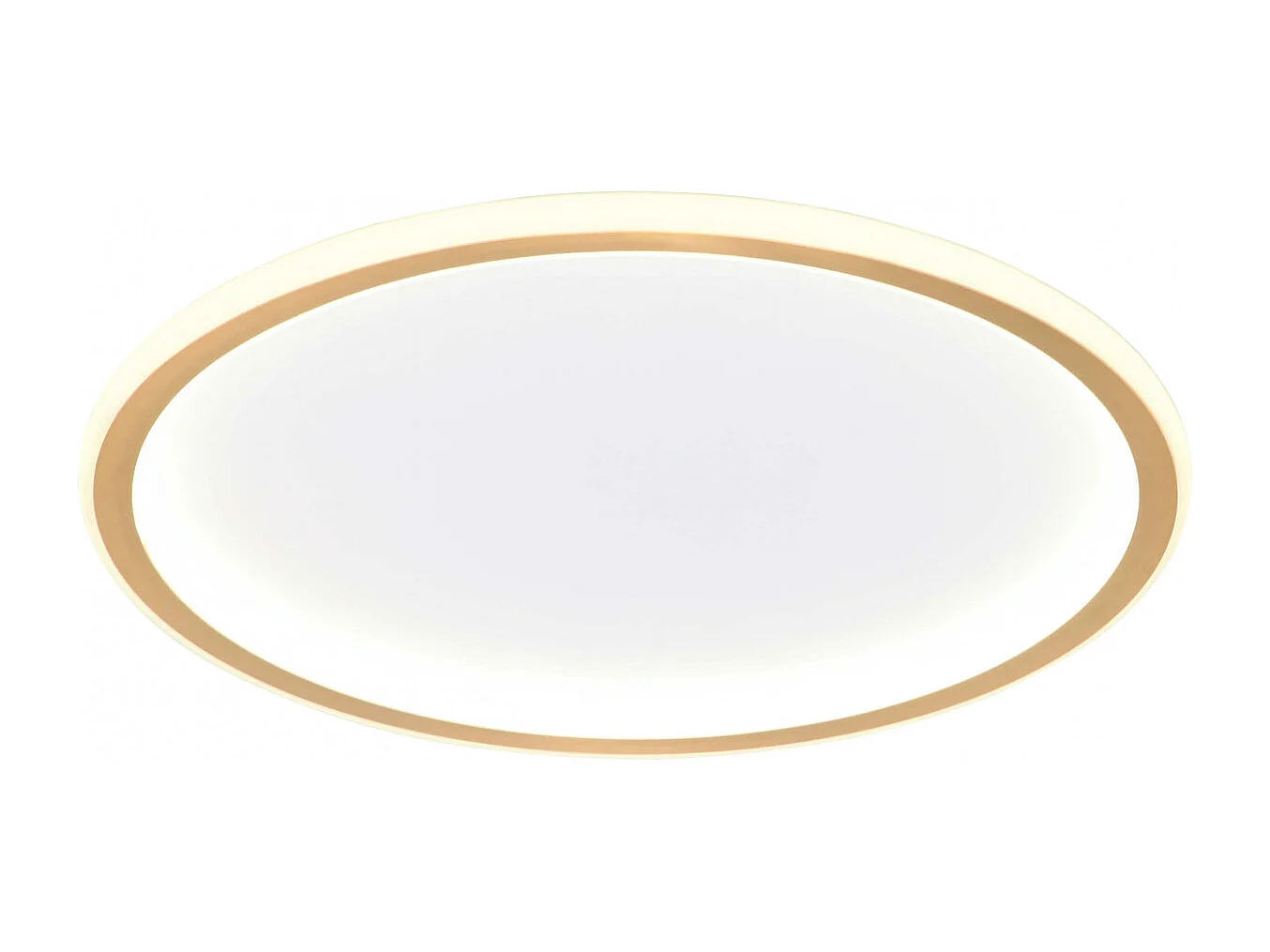 Plafonnier LED dimmable rond 60 cm cercle doré - Alessia