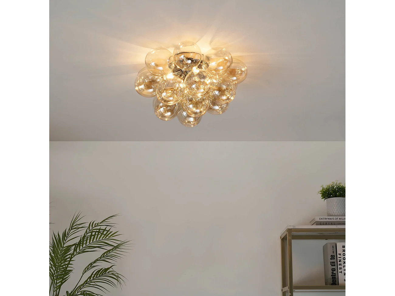 Plafonnier design grappe de 17 verres - Bartali
