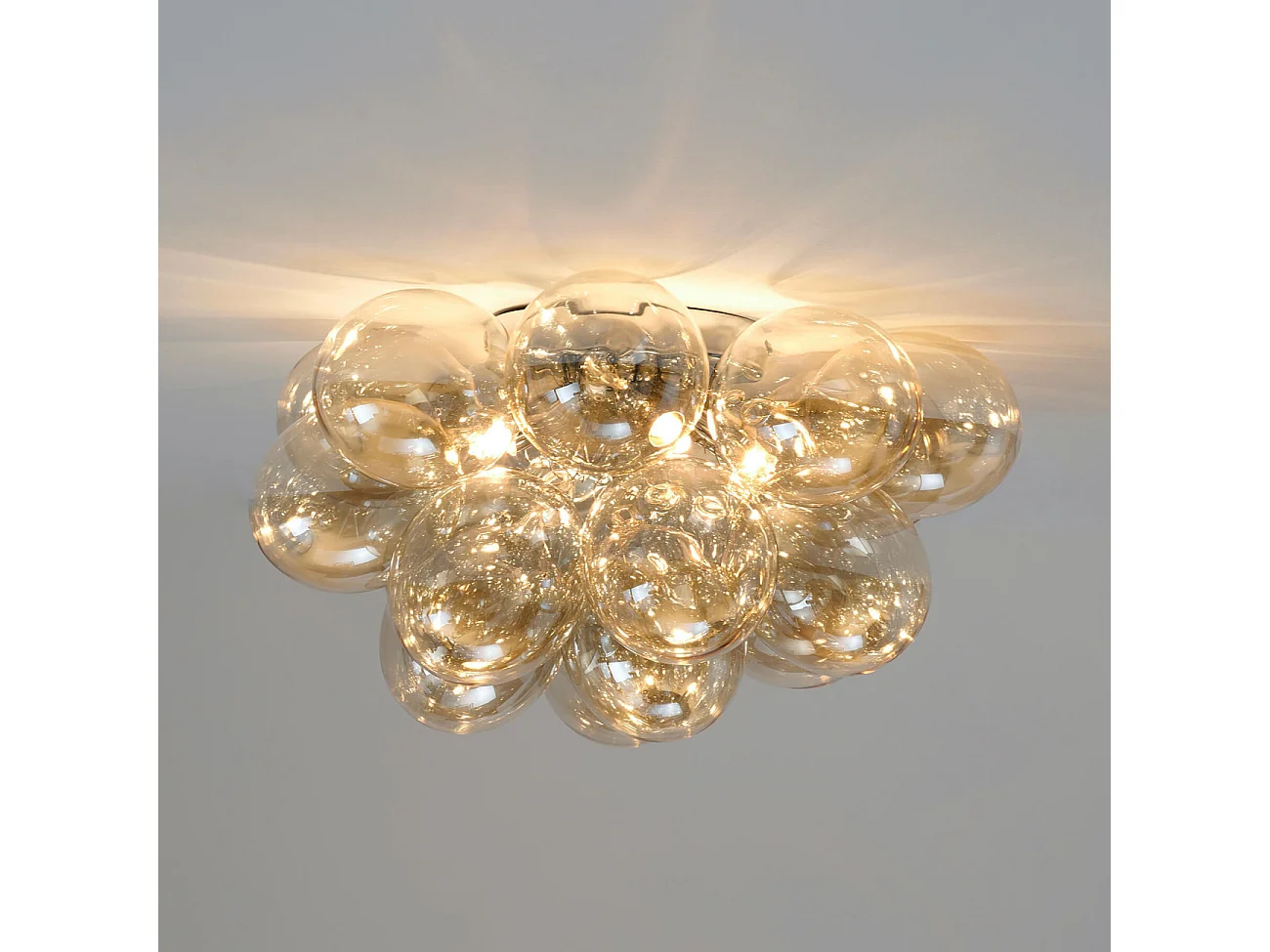 Plafonnier design grappe de 17 verres - Bartali