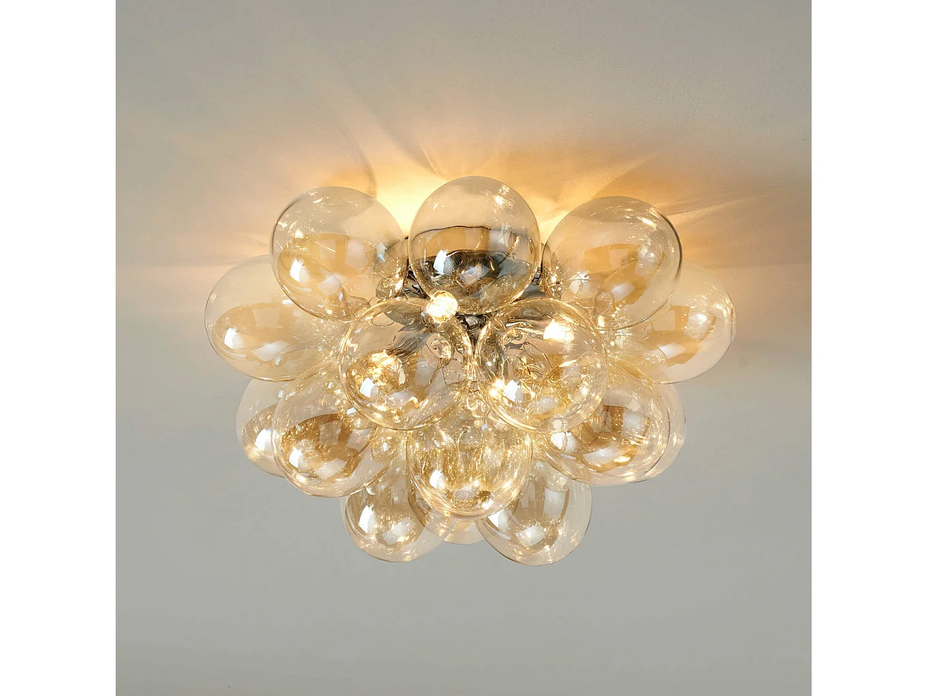 Plafonnier design grappe de 17 verres - Bartali