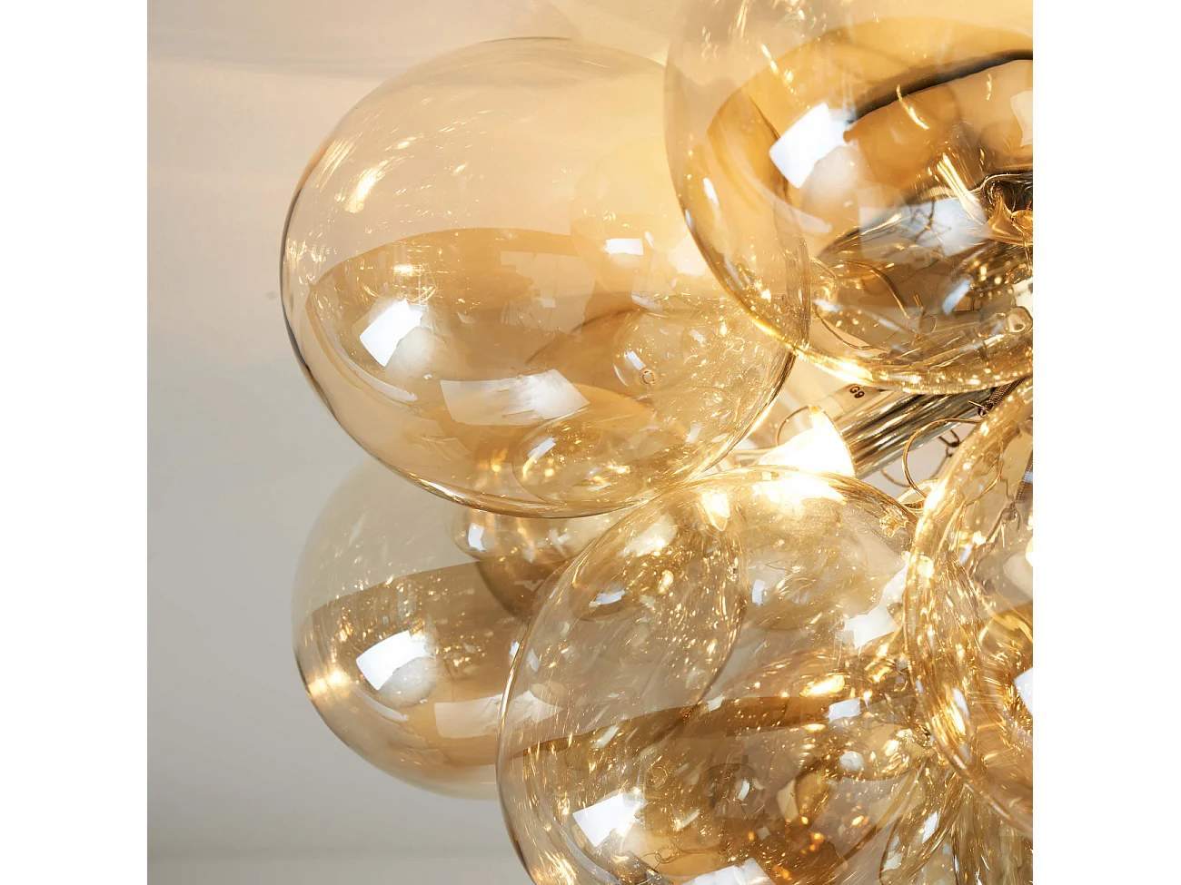 Plafonnier design grappe de 17 verres - Bartali