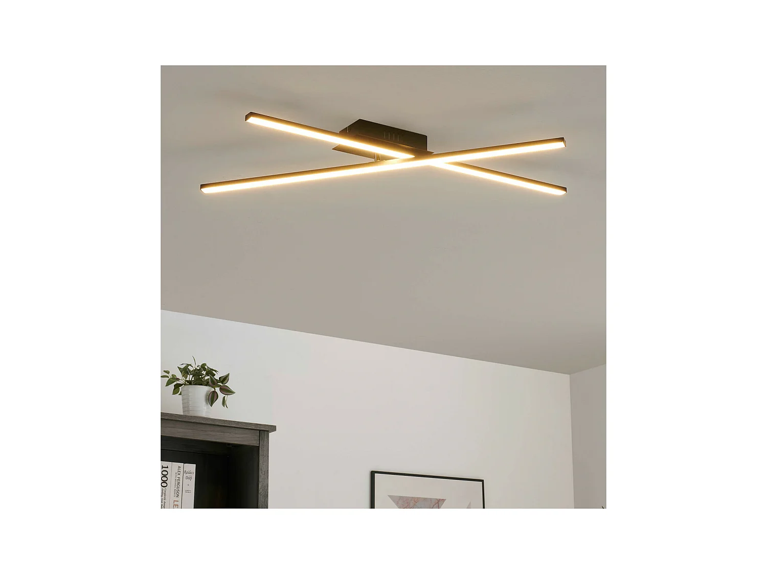 Plafonnier design deux bras croisés LED - Akita