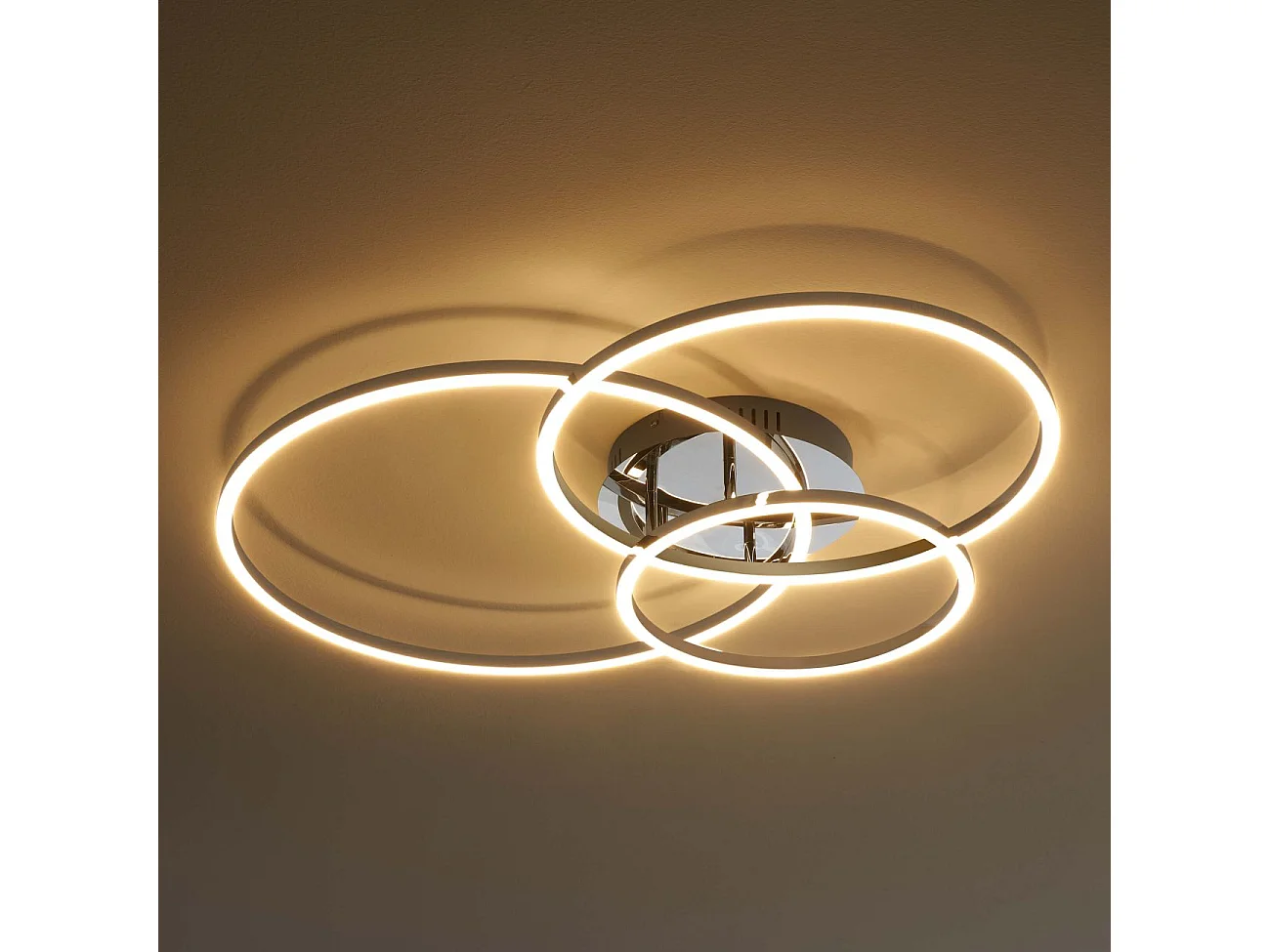 Plafonnier design LED triple cercle - Paciano