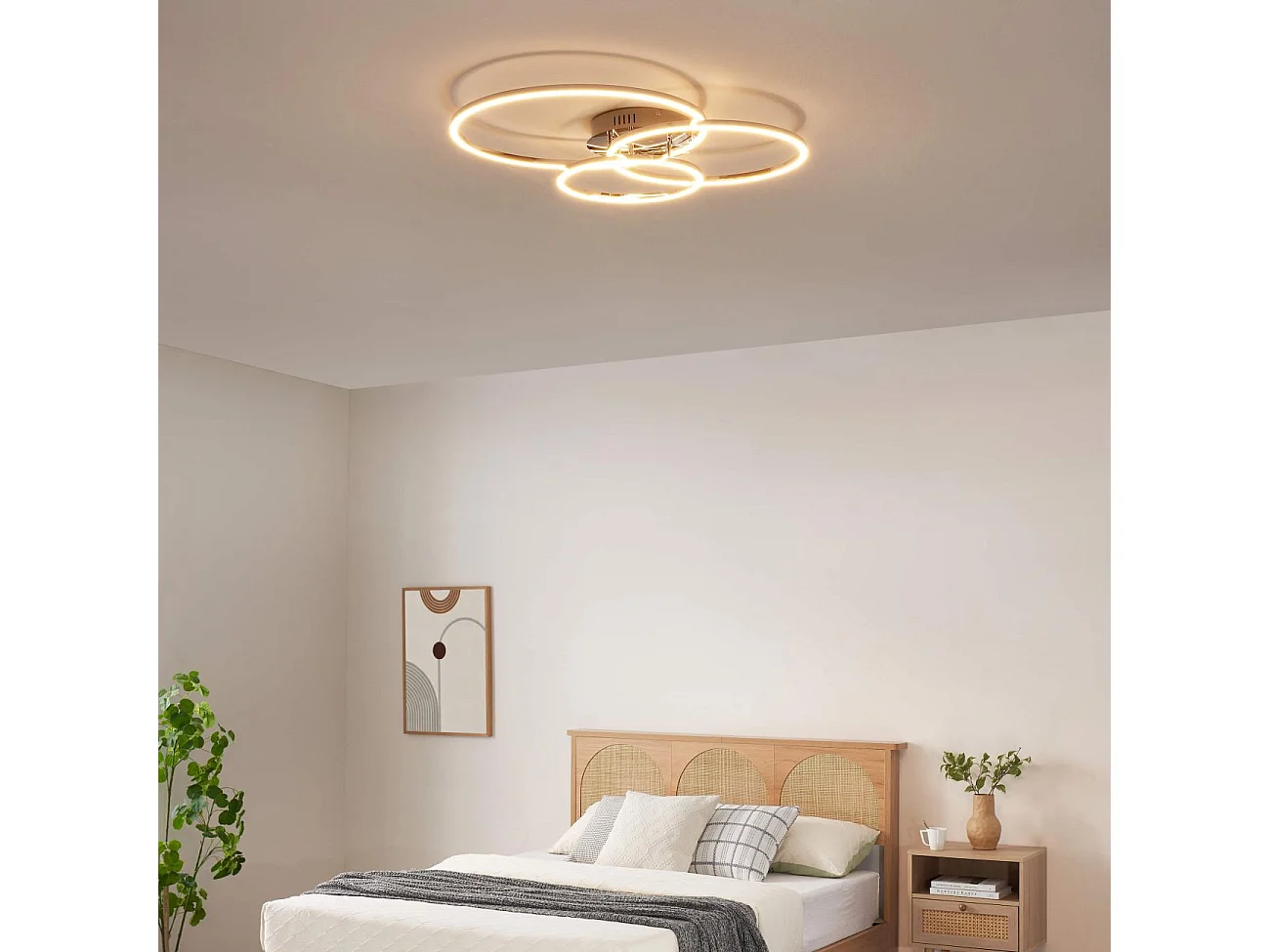 Plafonnier design LED triple cercle - Paciano