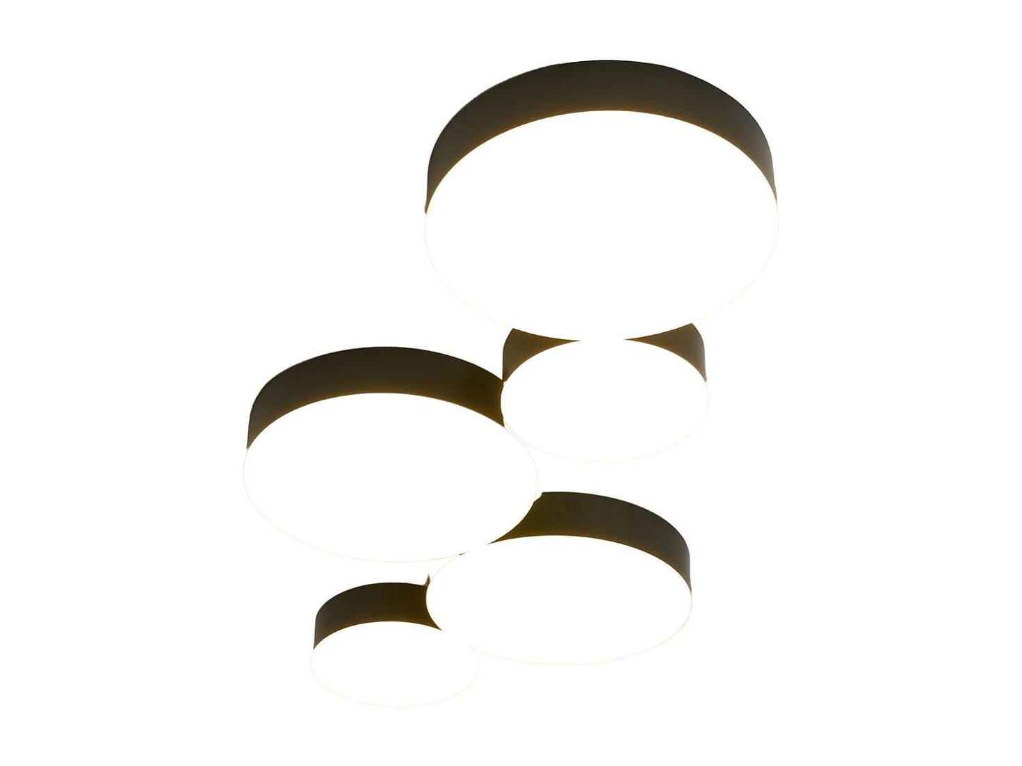 Plafonnier moderne noir 5 spots lumineux LED - Skavi