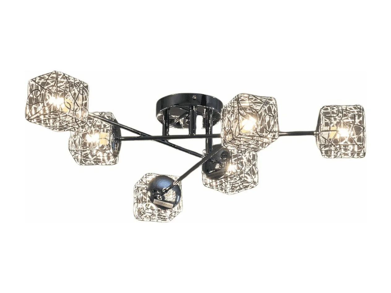 Plafonnier en métal APHYSE à 6 branches
