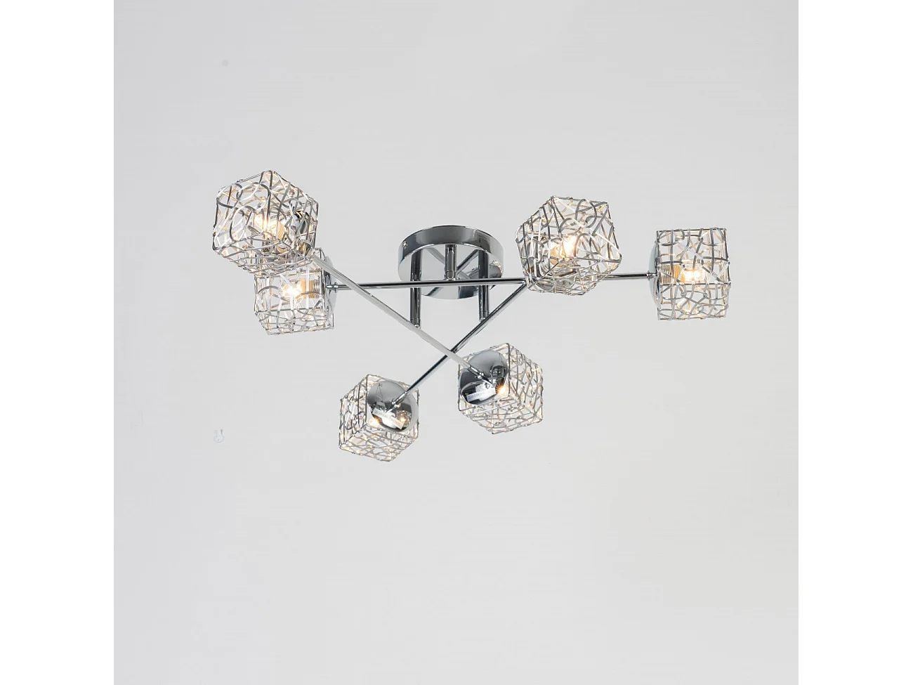 Plafonnier en métal APHYSE à 6 branches