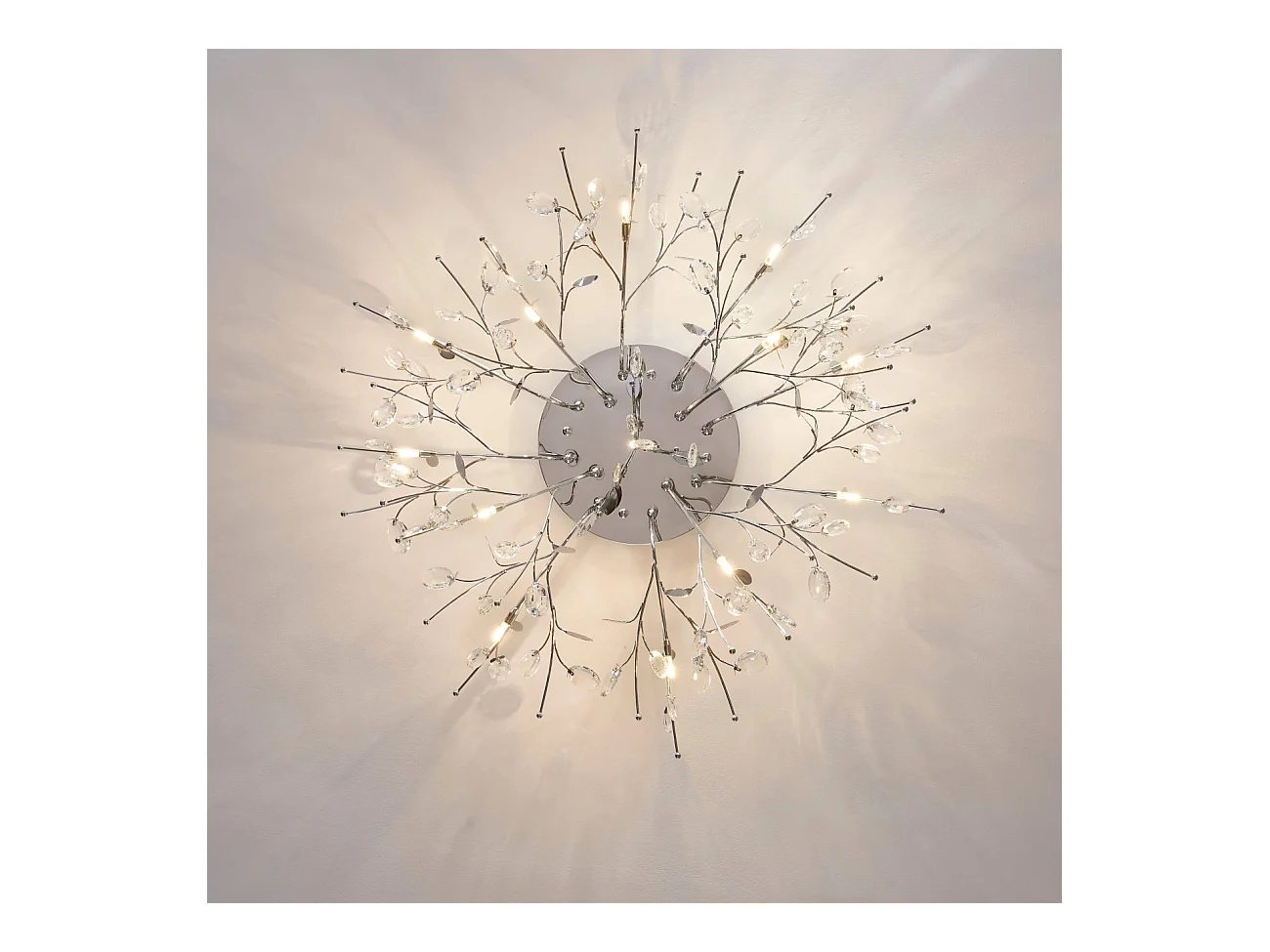 Plafonnier chromé cristal - Aiken