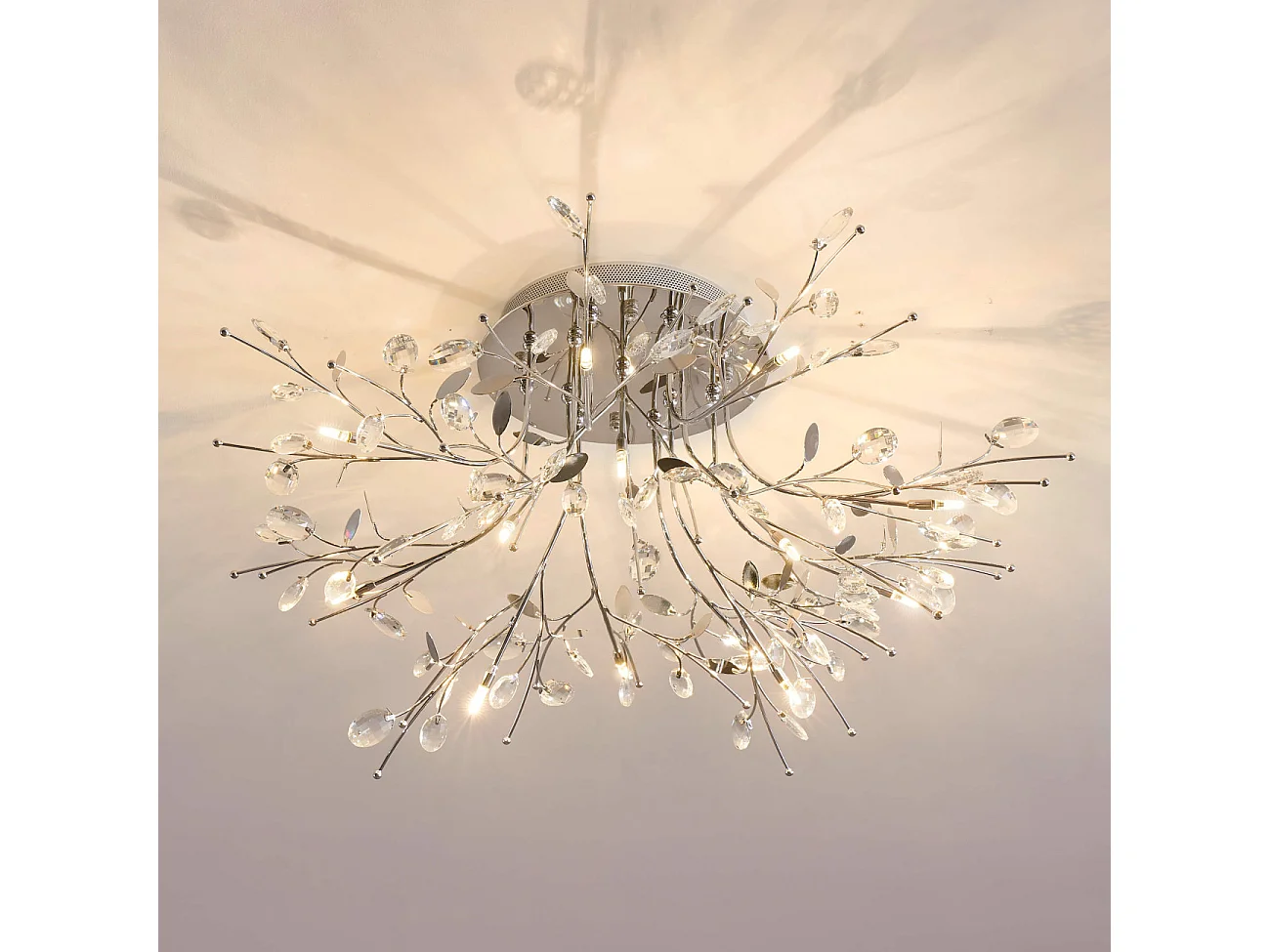 Plafonnier chromé cristal - Aiken