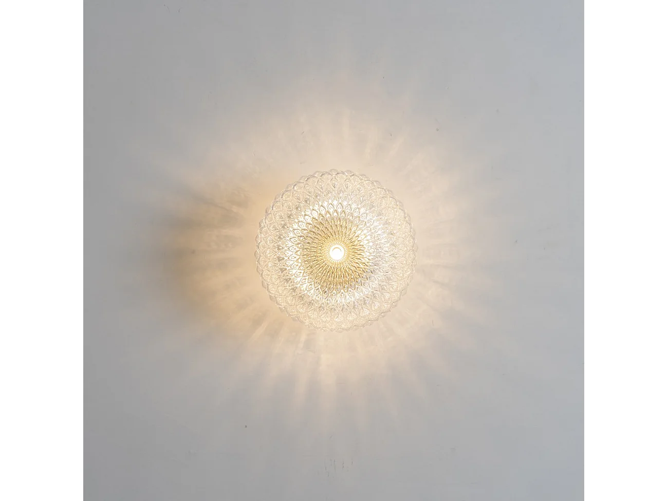 Applique ou plafonnier rosace en verre - Anthemis