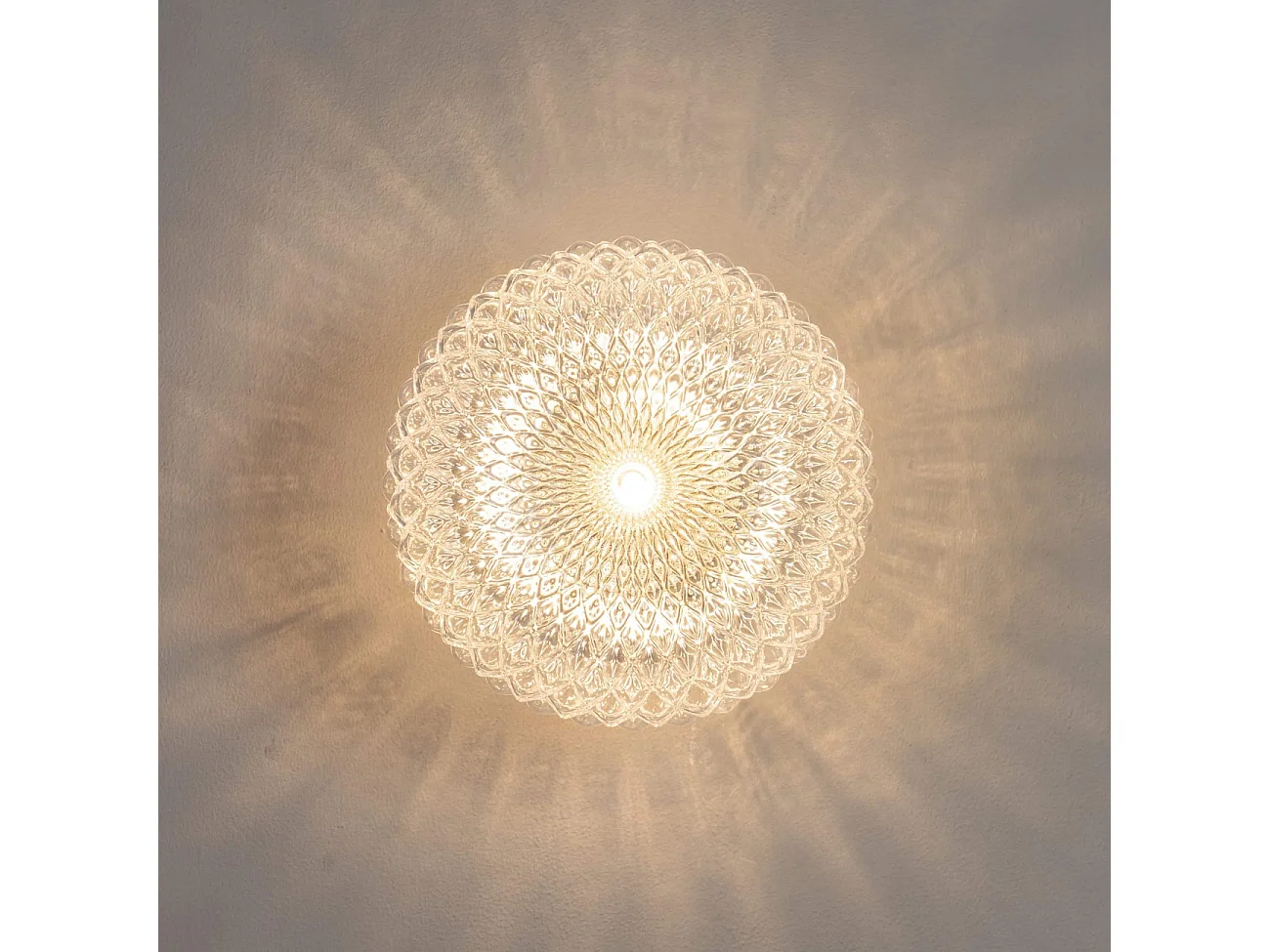 Applique ou plafonnier rosace en verre - Anthemis