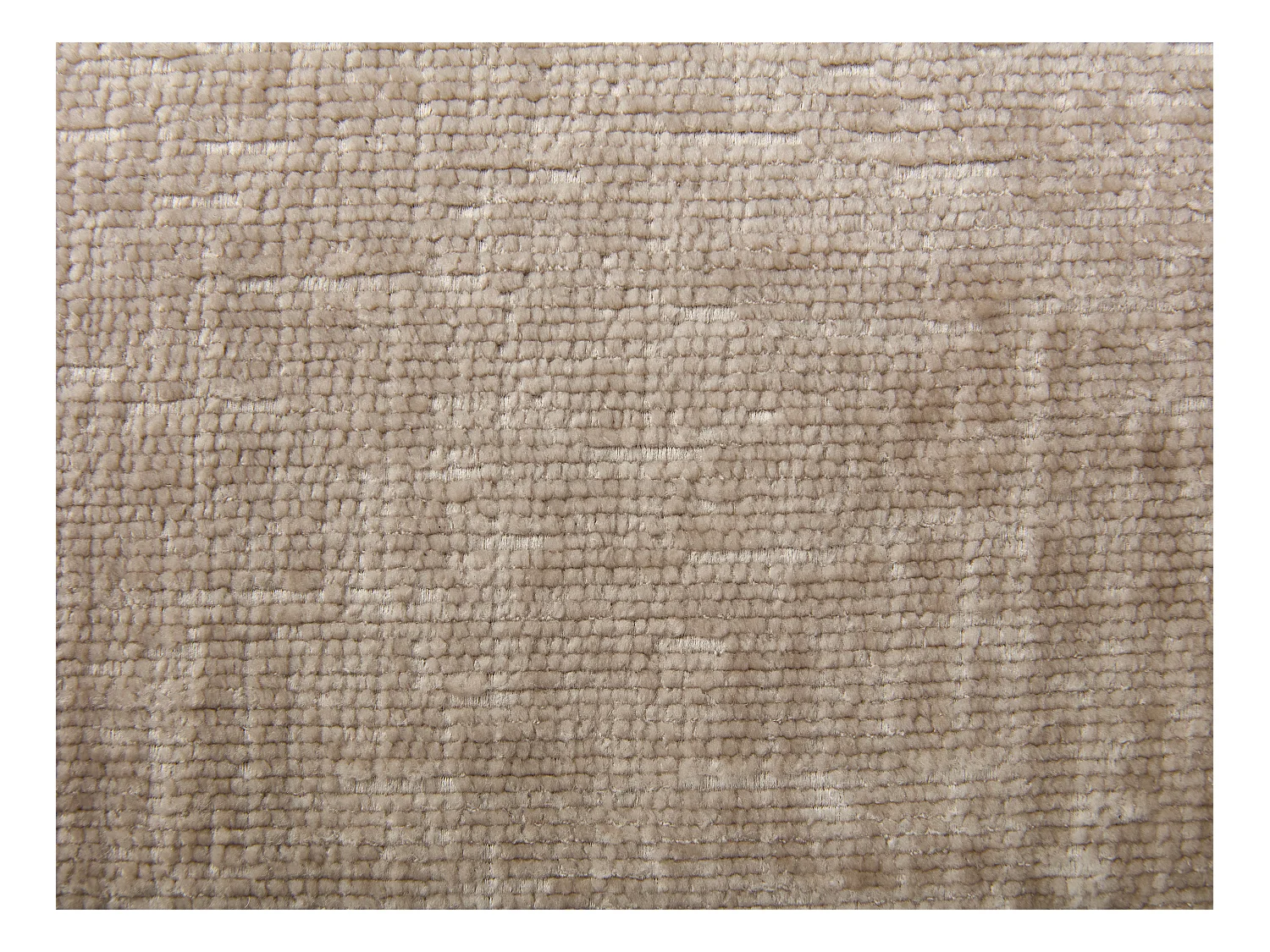 Lot de 2 tabourets de bar en tissu texturé et métal blanc - Hauteur réglable - Crème - DORALIZ