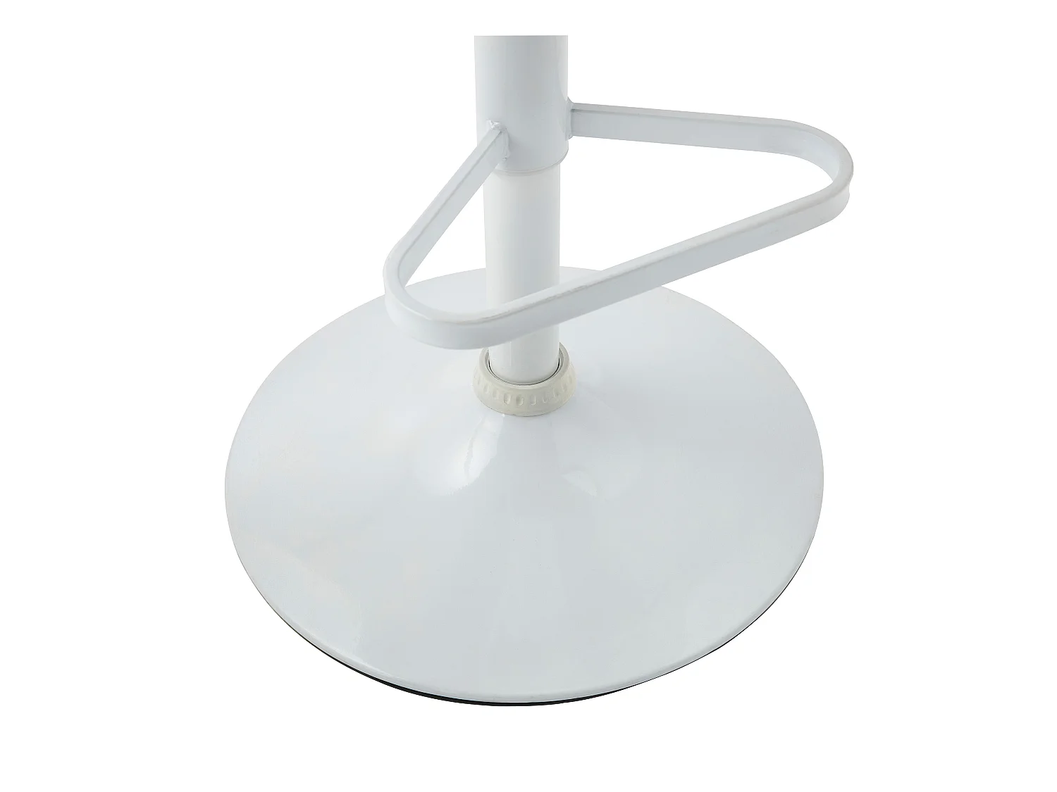 Lot de 2 tabourets de bar en tissu texturé et métal blanc - Hauteur réglable - Crème - DORALIZ