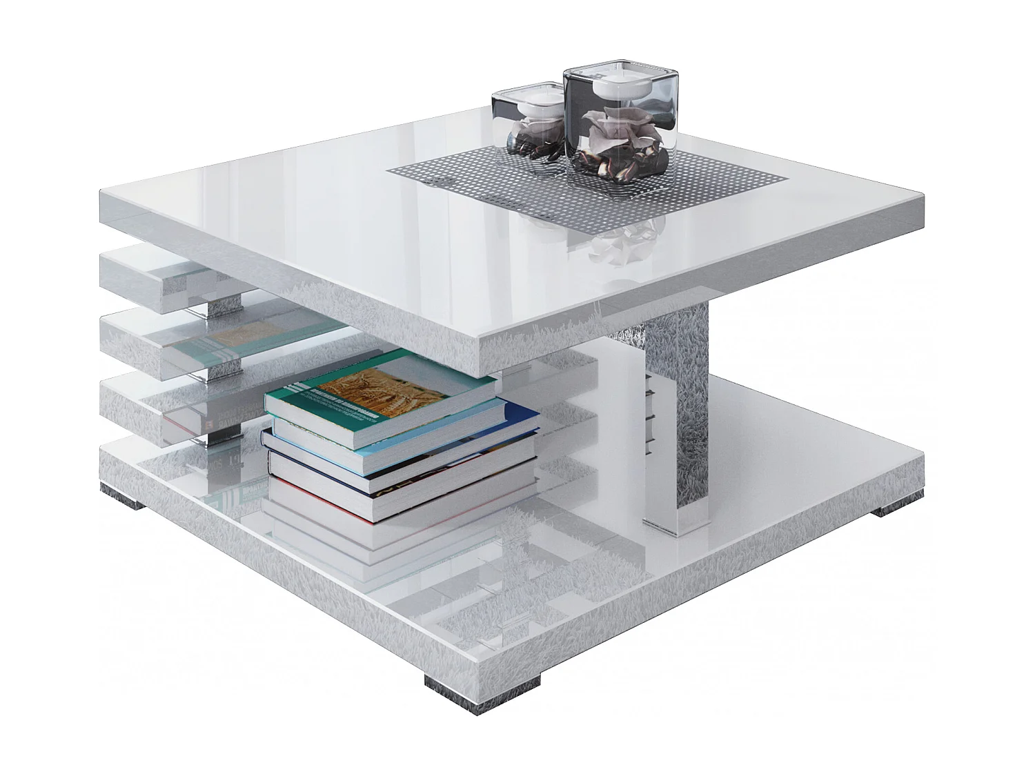 Kyoto ława biały połysk