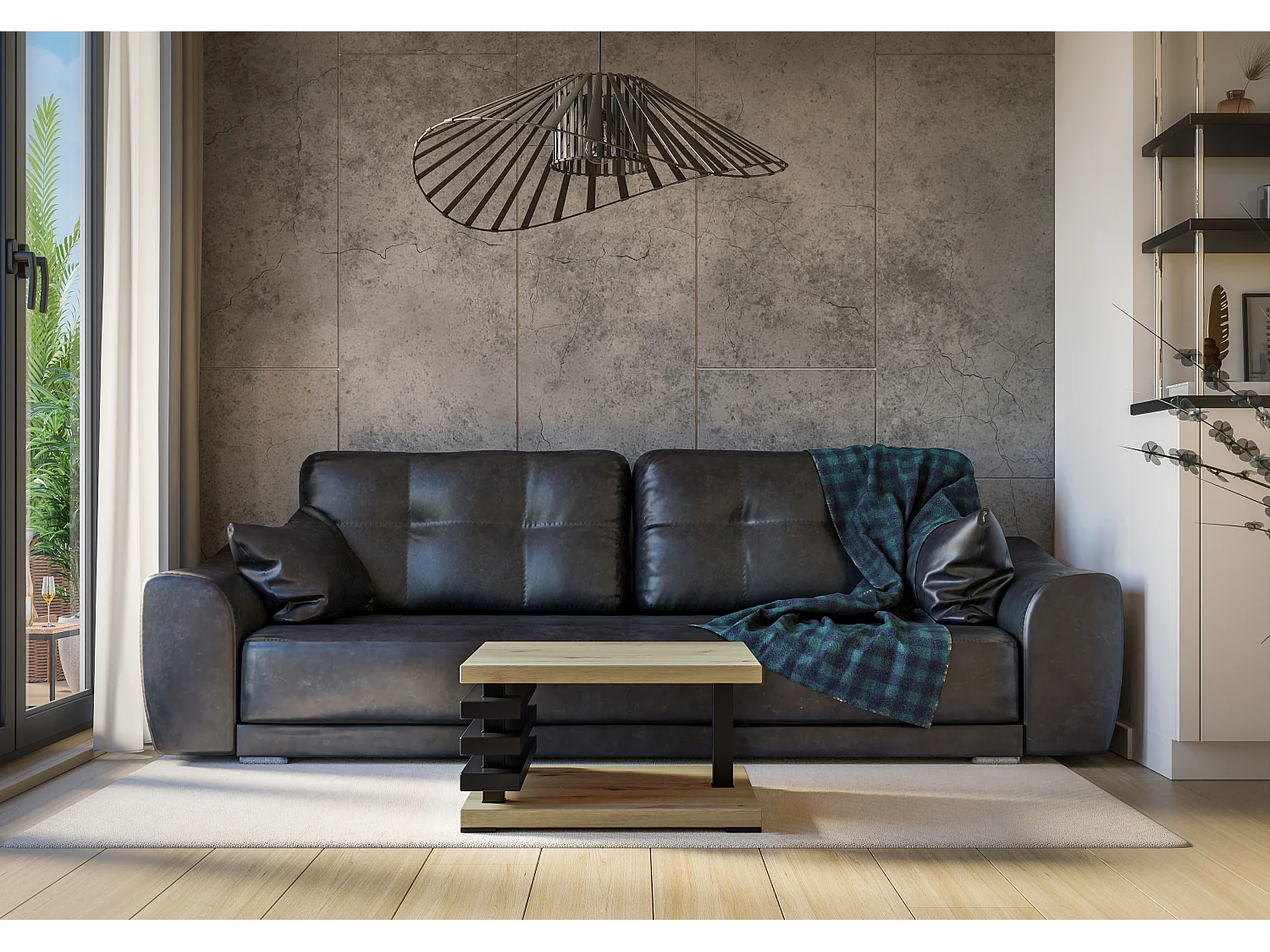 Kyoto ława artisan czarny