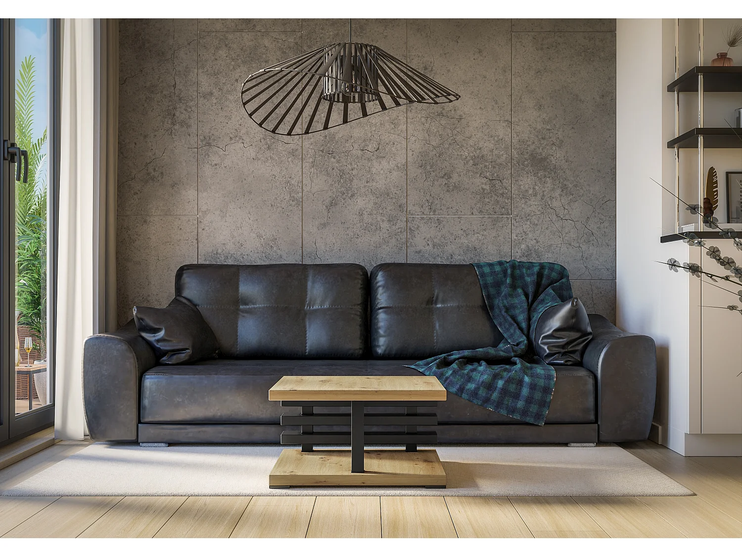 Kyoto ława artisan czarny