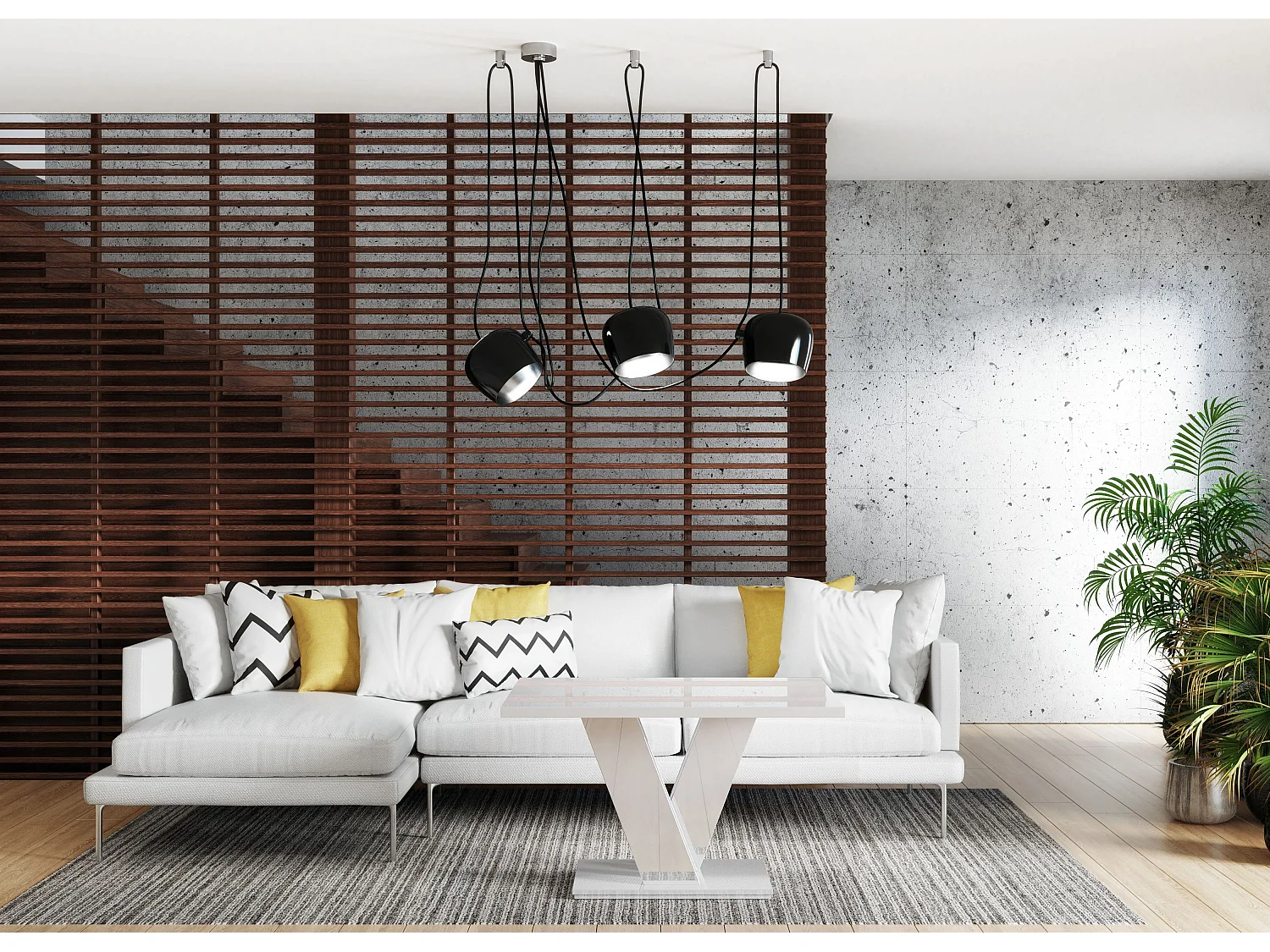 Malvi ława biały połysk