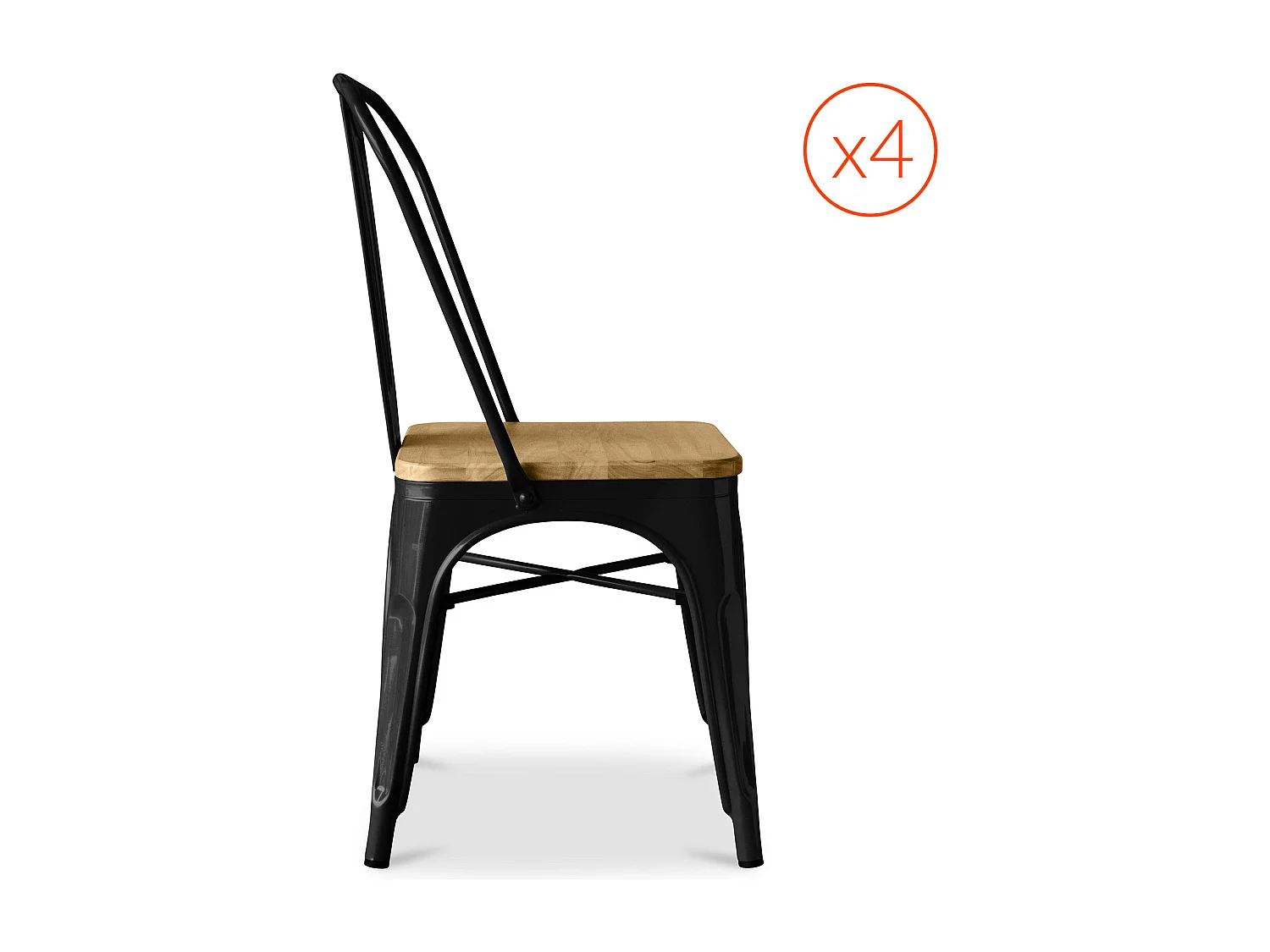 Chaise Stylix en bois Xavier  lot de 4 Turquoise