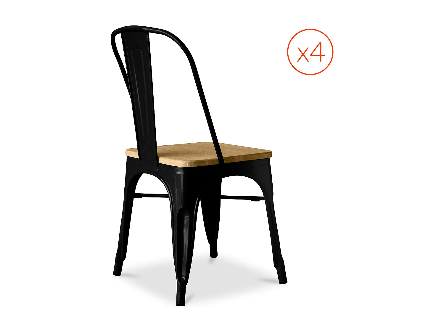 Chaise Stylix en bois Xavier  lot de 4 Turquoise