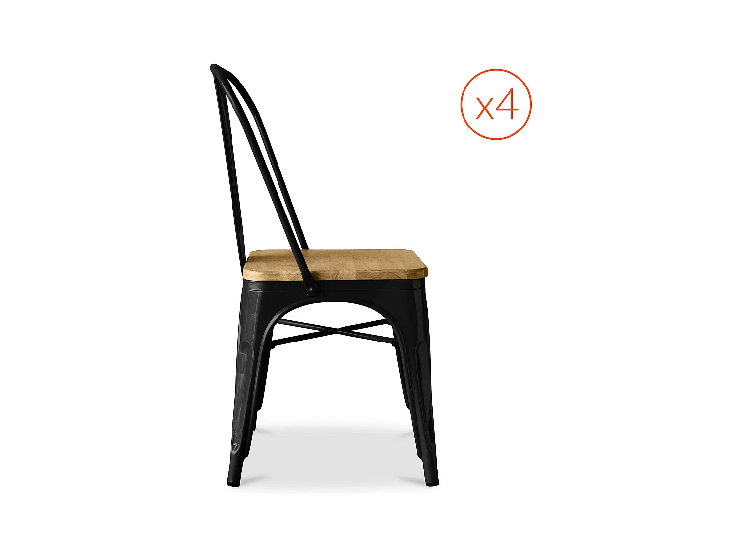 Chaise Stylix en bois Xavier  lot de 4 Turquoise