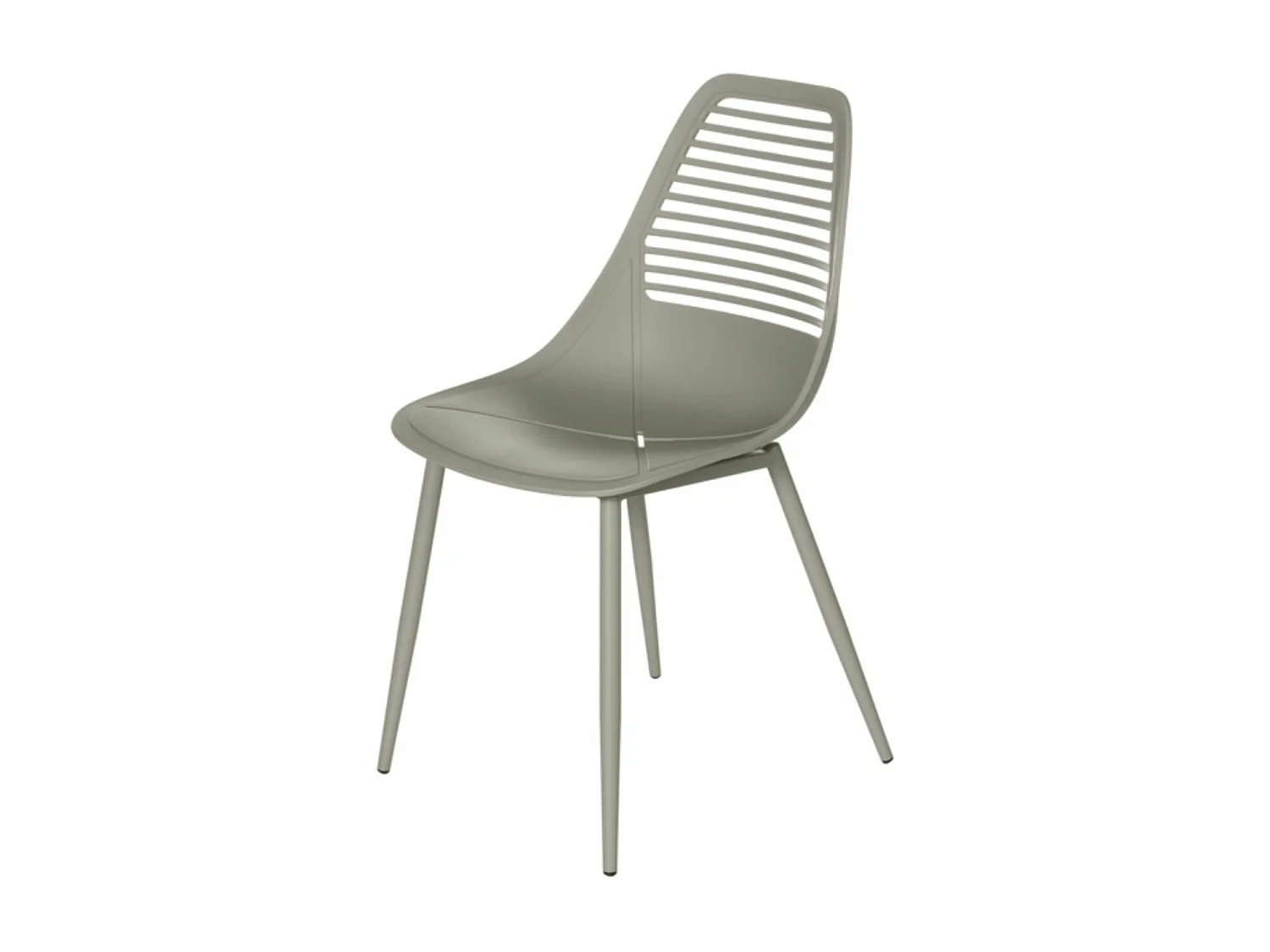 Chaise en polypropylène et métal Kyla-Vert amande