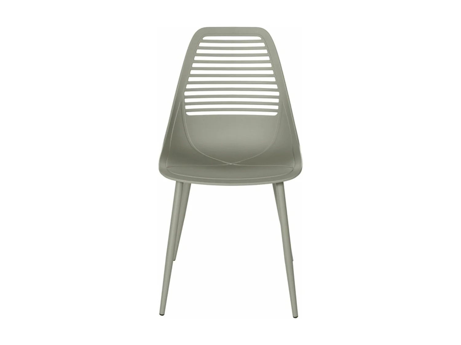 Chaise en polypropylène et métal Kyla-Vert amande