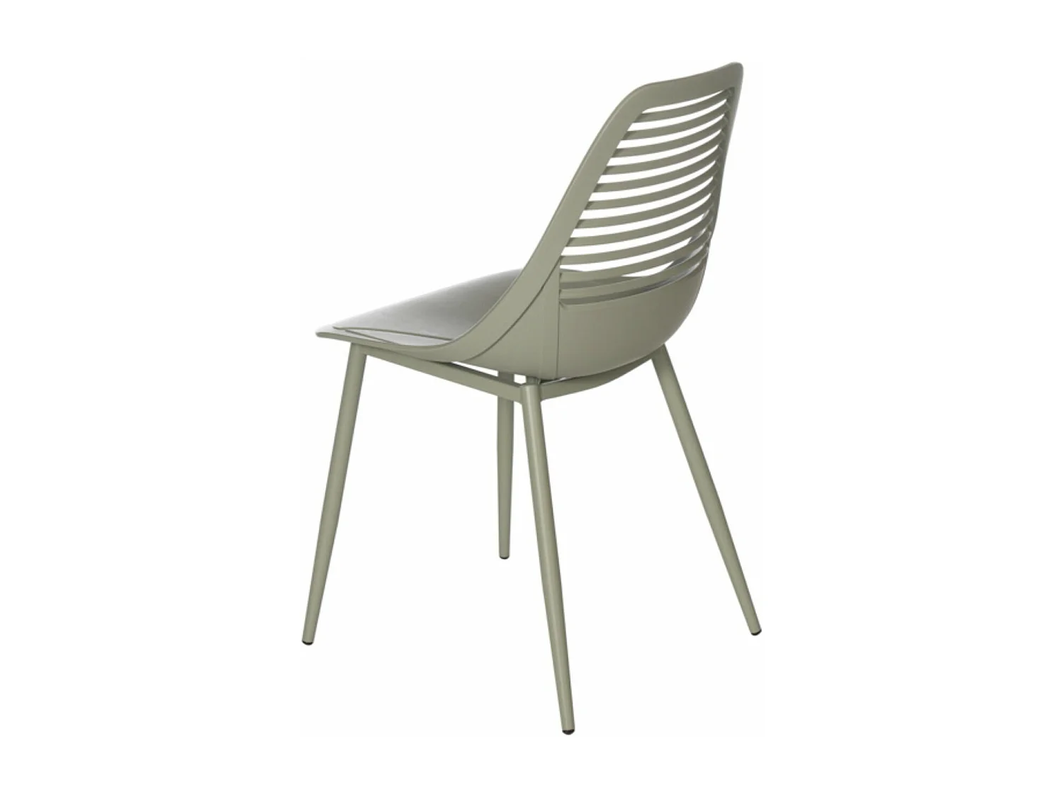 Chaise en polypropylène et métal Kyla-Vert amande