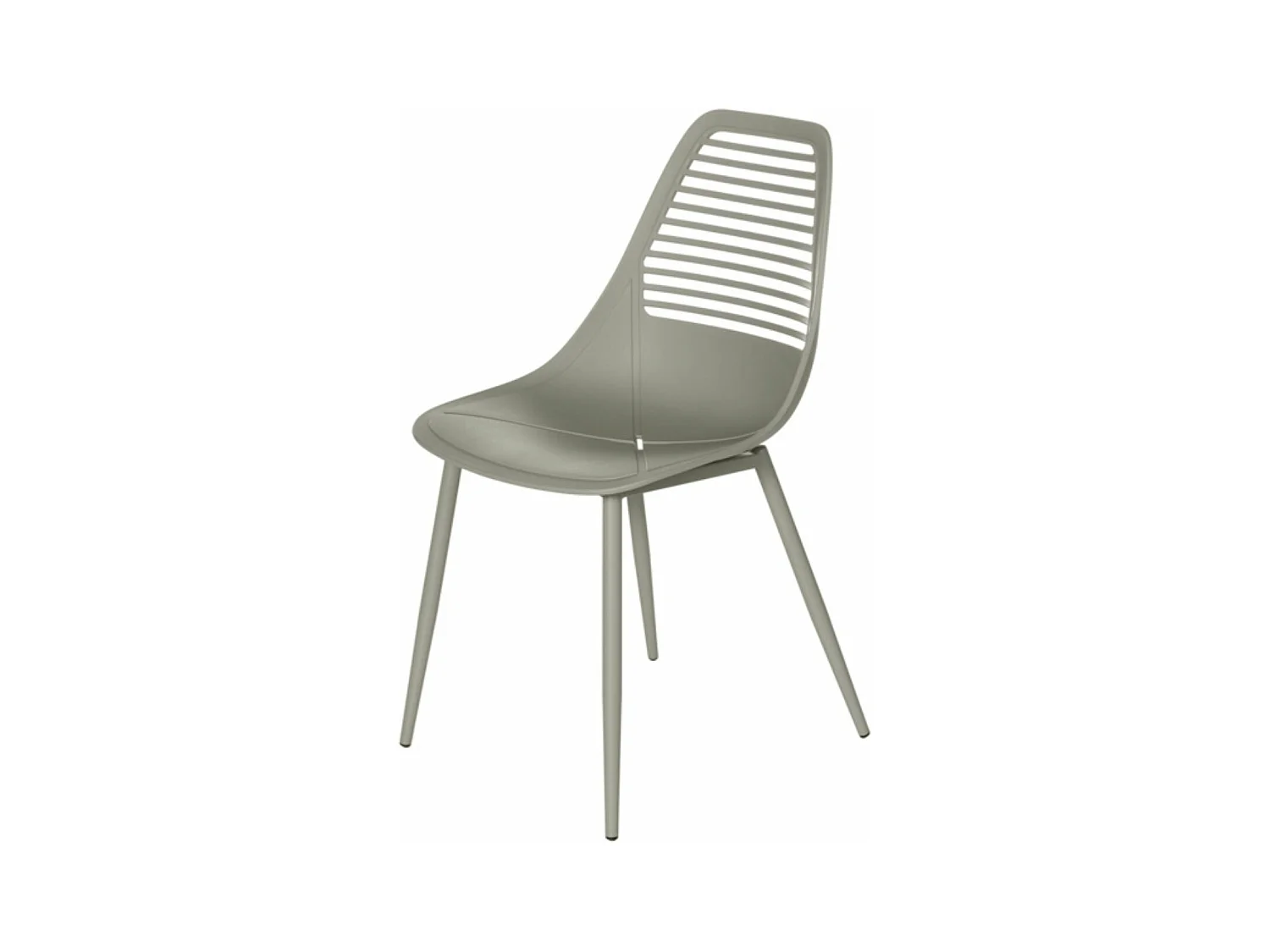 Chaise en polypropylène et métal Kyla-Vert amande
