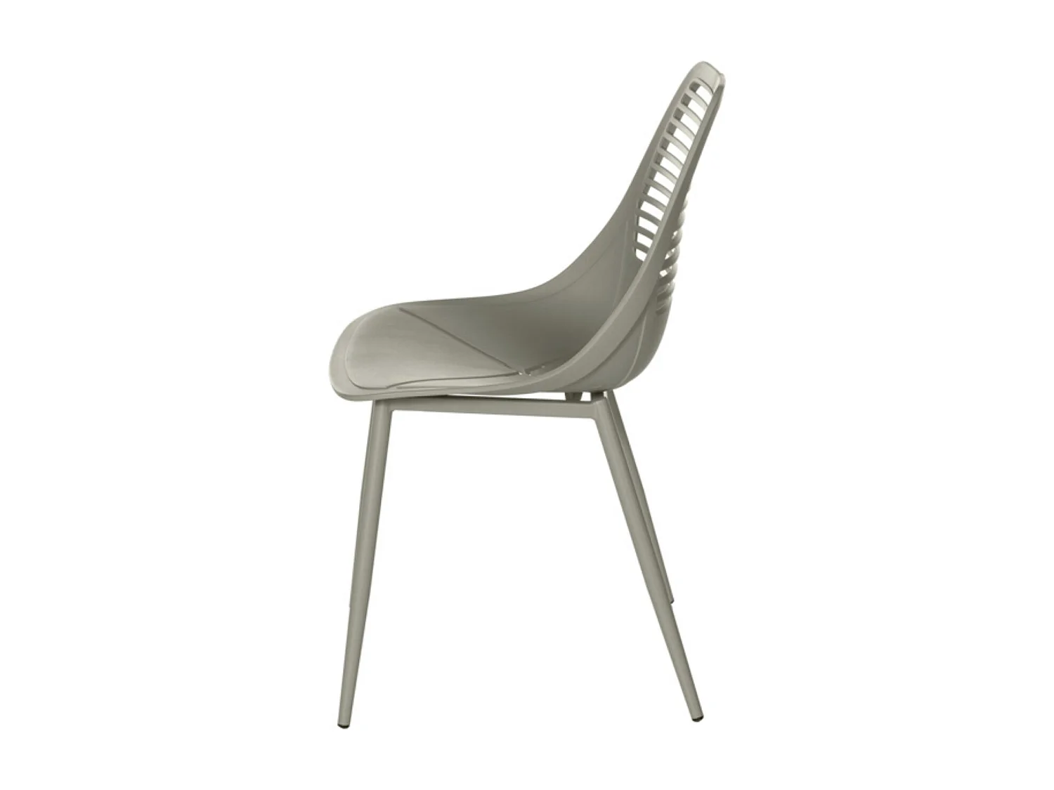 Chaise en polypropylène et métal Kyla-Vert amande