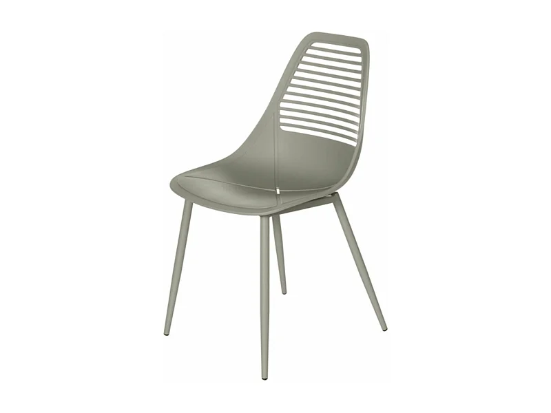 Chaise en polypropylène et métal Kyla-Vert amande