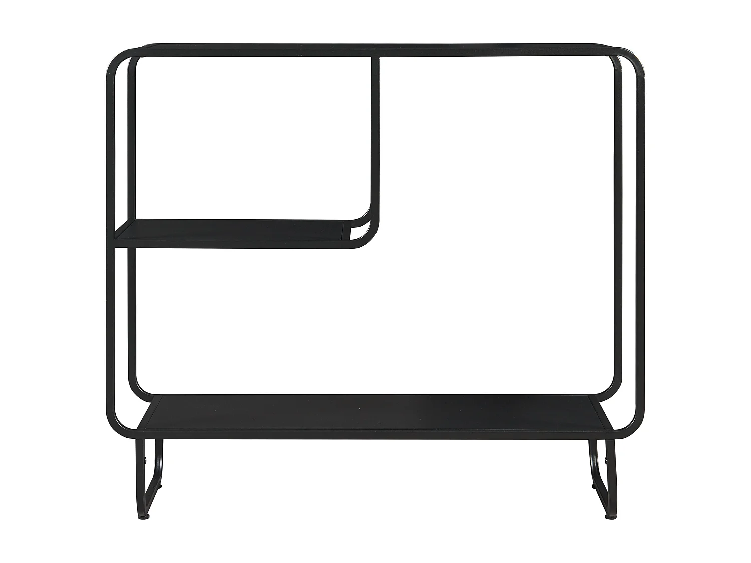 Table console Færder 91,5 x 33 x 80,5 cm acier noir mat [en.casa]