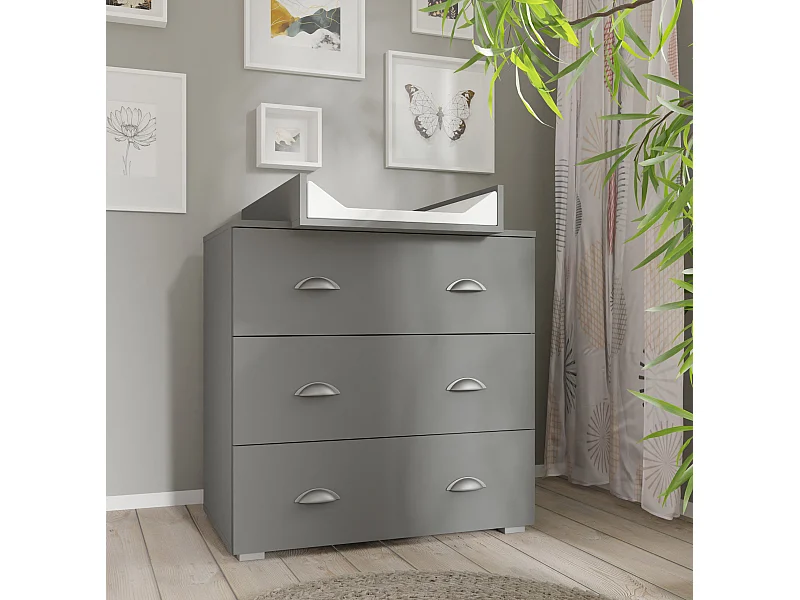 Cómoda MIA 80 cm con cambiador, basalto