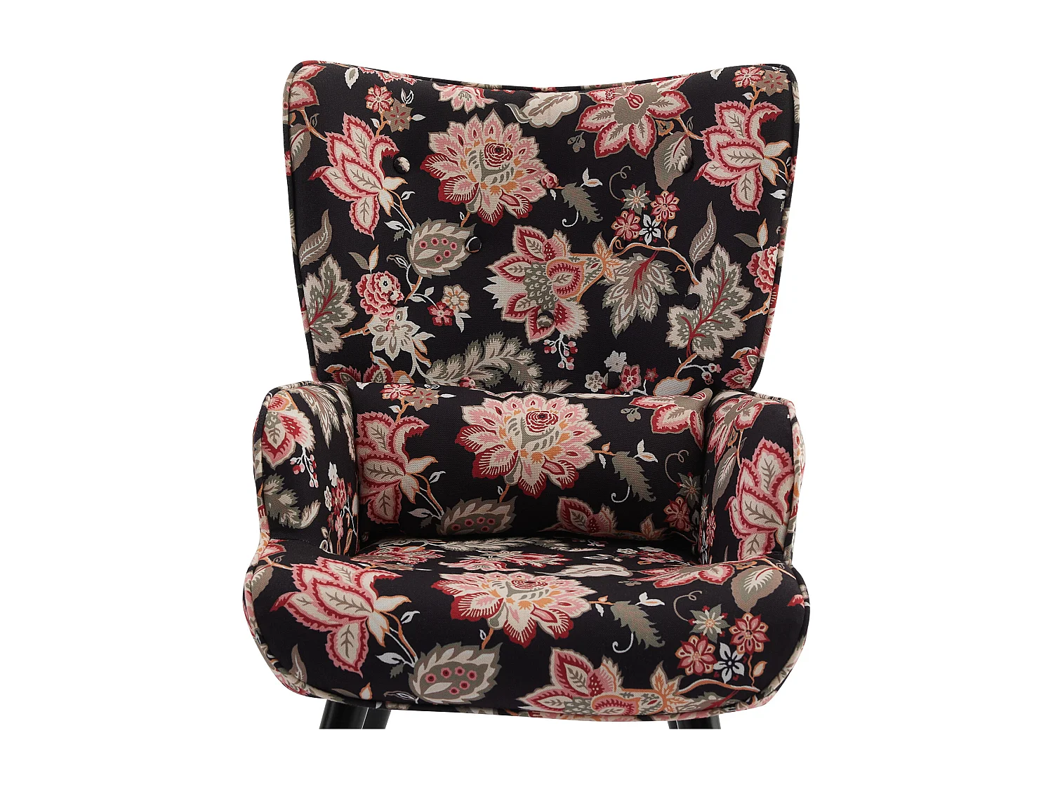 Fauteuil HomeMiYN avec Coussin et Tabouret - Chaise d'Angle Rustique pour le Salon