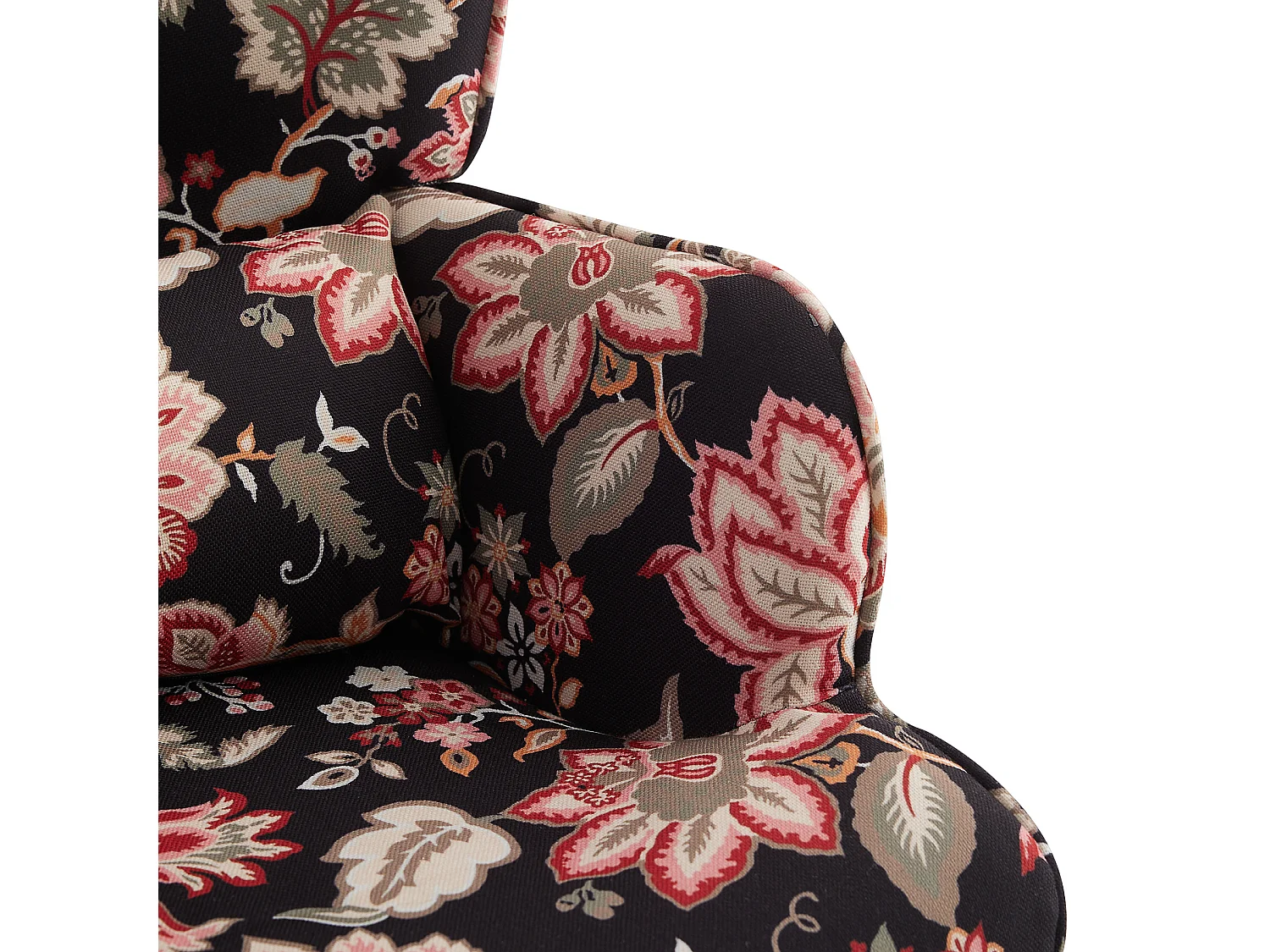 Fauteuil HomeMiYN avec Coussin et Tabouret - Chaise d'Angle Rustique pour le Salon