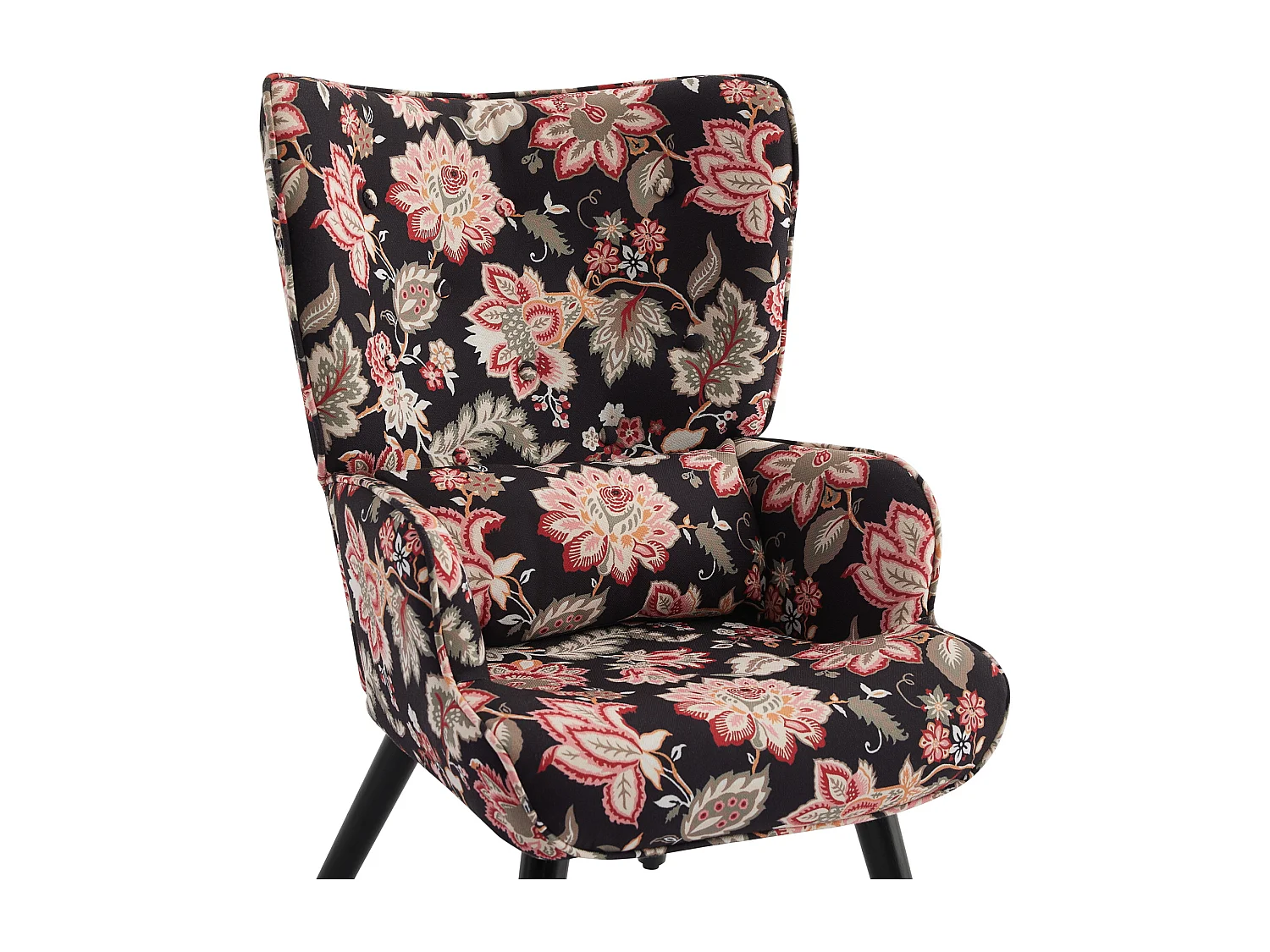 Fauteuil HomeMiYN avec Coussin et Tabouret - Chaise d'Angle Rustique pour le Salon